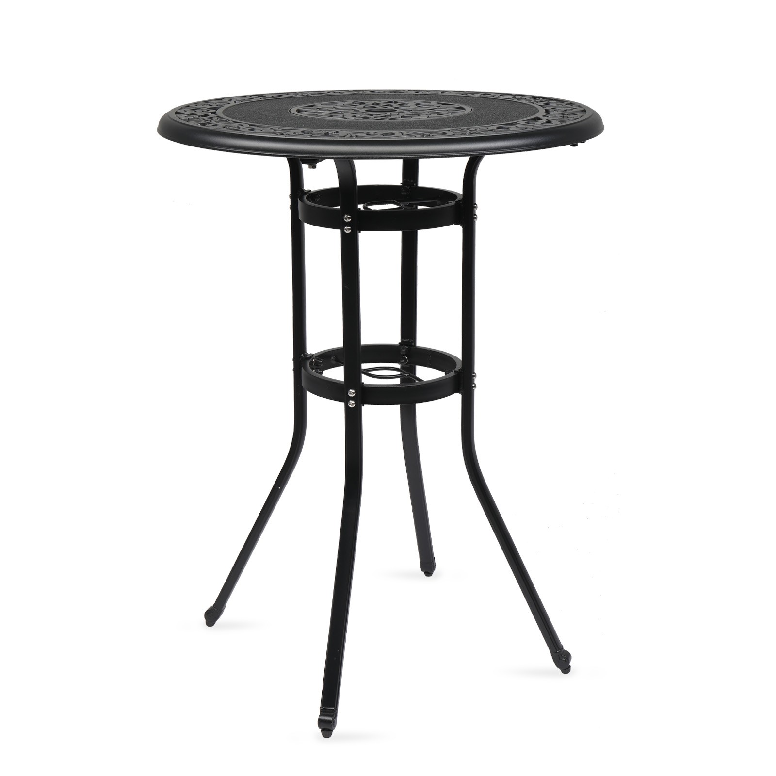 41in Tall Outdoor Bistro Table Round Patio Bar Table for Garden Patio Poolside
