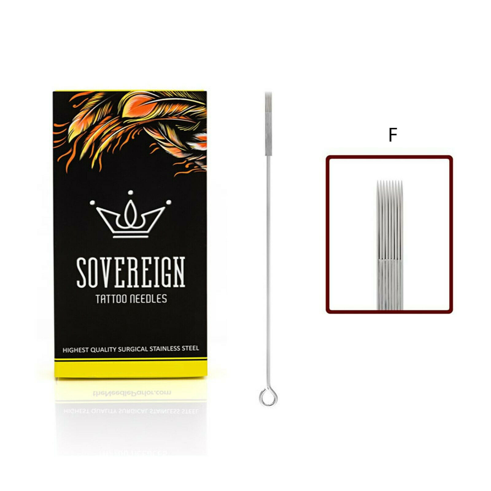 50 pcs Sovereign Sterile Disposable Tattoo Needles RL/RS/M/CM/F (TOP QUALITY!)