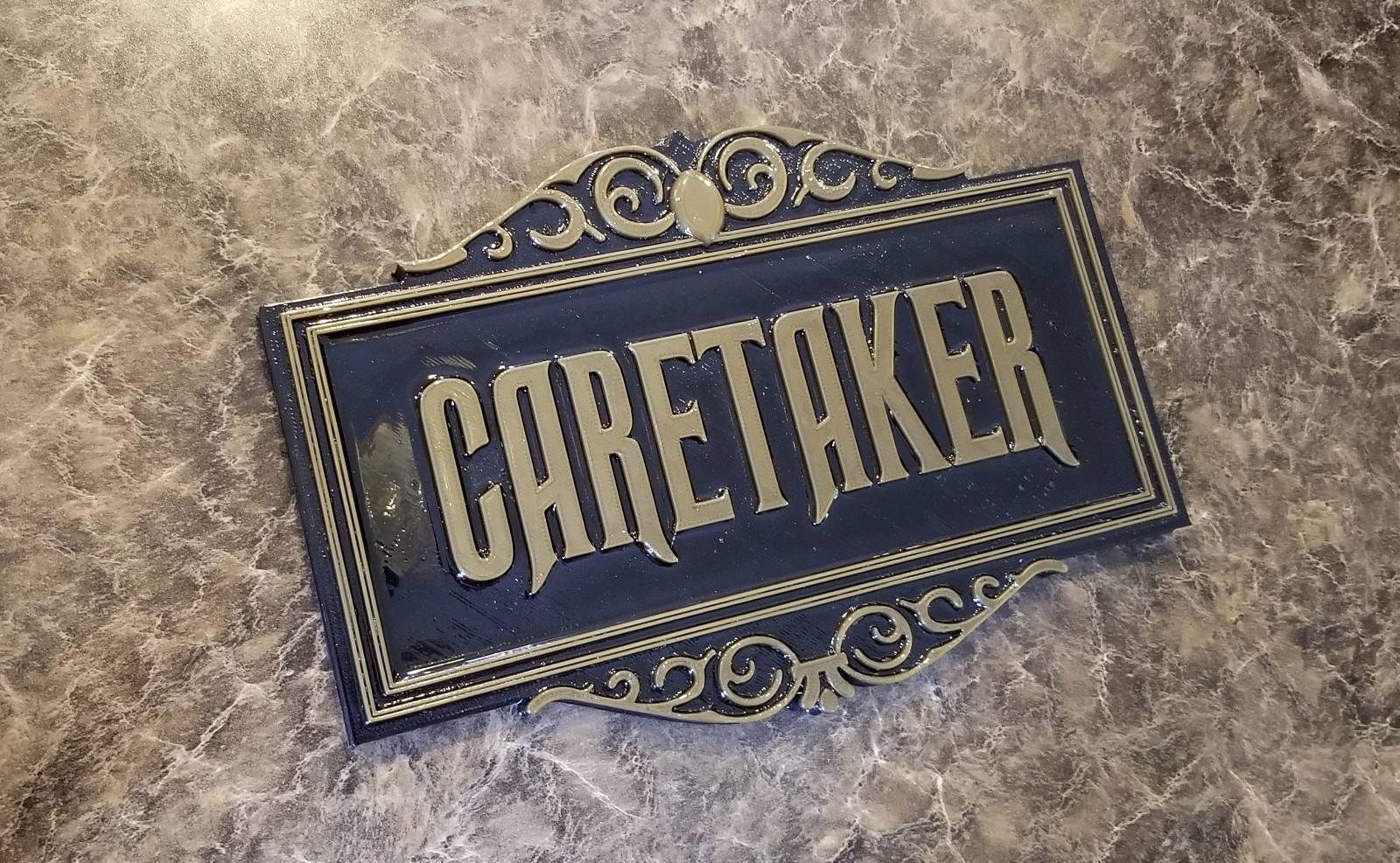 Haunted Mansion Inspired Prop Sign / Plaque Replica Caretaker Disney Home Decor