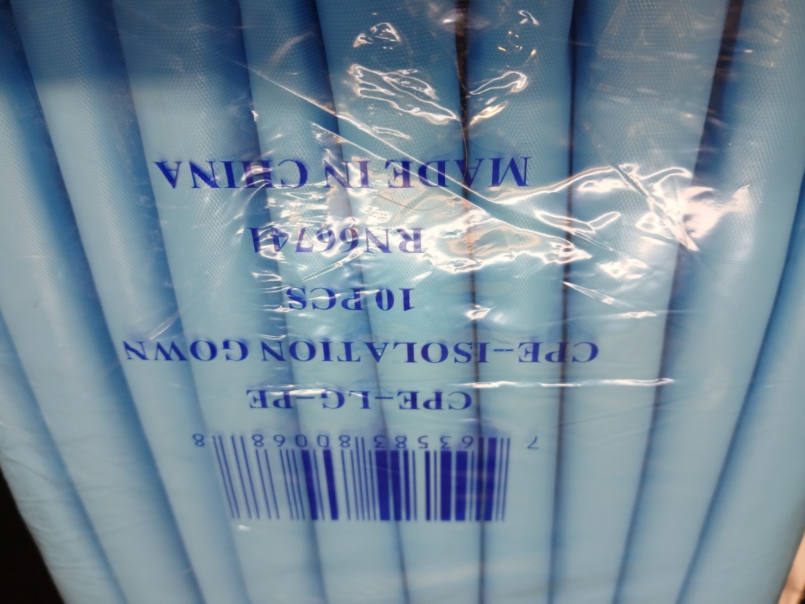 SAFETYLAND LARGE SIZE DISPOSABLE BLUE APRONS. 10 PACK NEW IN BAG !