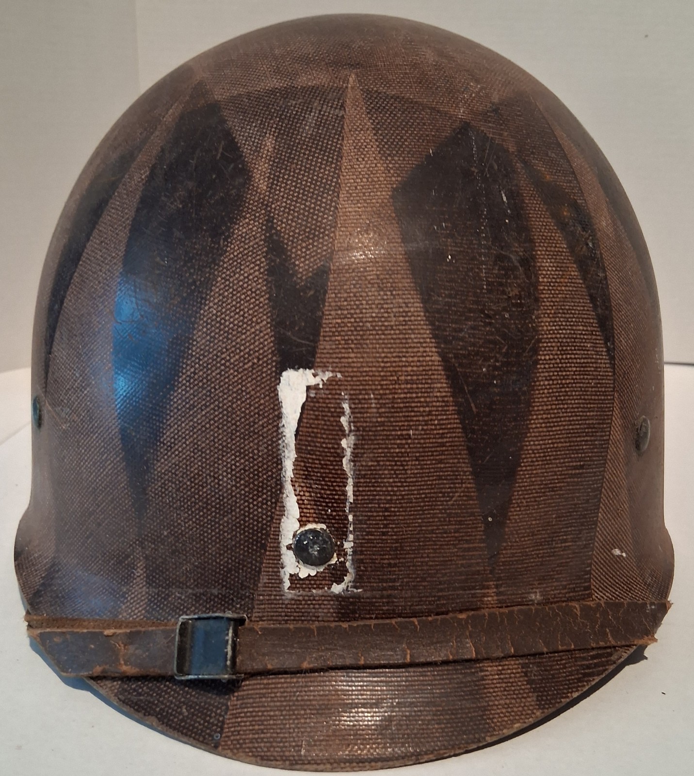 US Army M-1 Combat Helmet Liner Brown Military 1950s Korean War Era Vintage Old