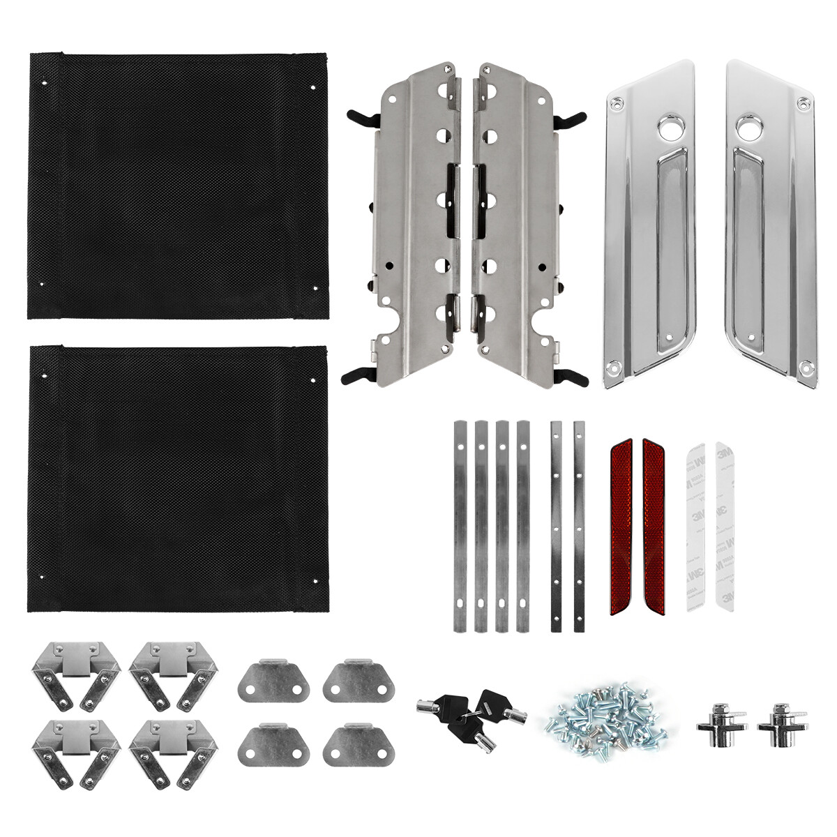 Saddle Bag Latch Lids Hardware Hinge Lock Kit For Harley Touring Model 1993-2013