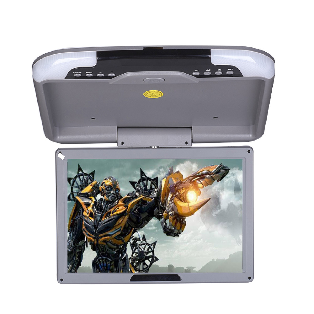 13'' Wide LCD TFT Car Ceiling Flip Down Monitor Auto Roof Mount TV Grey US