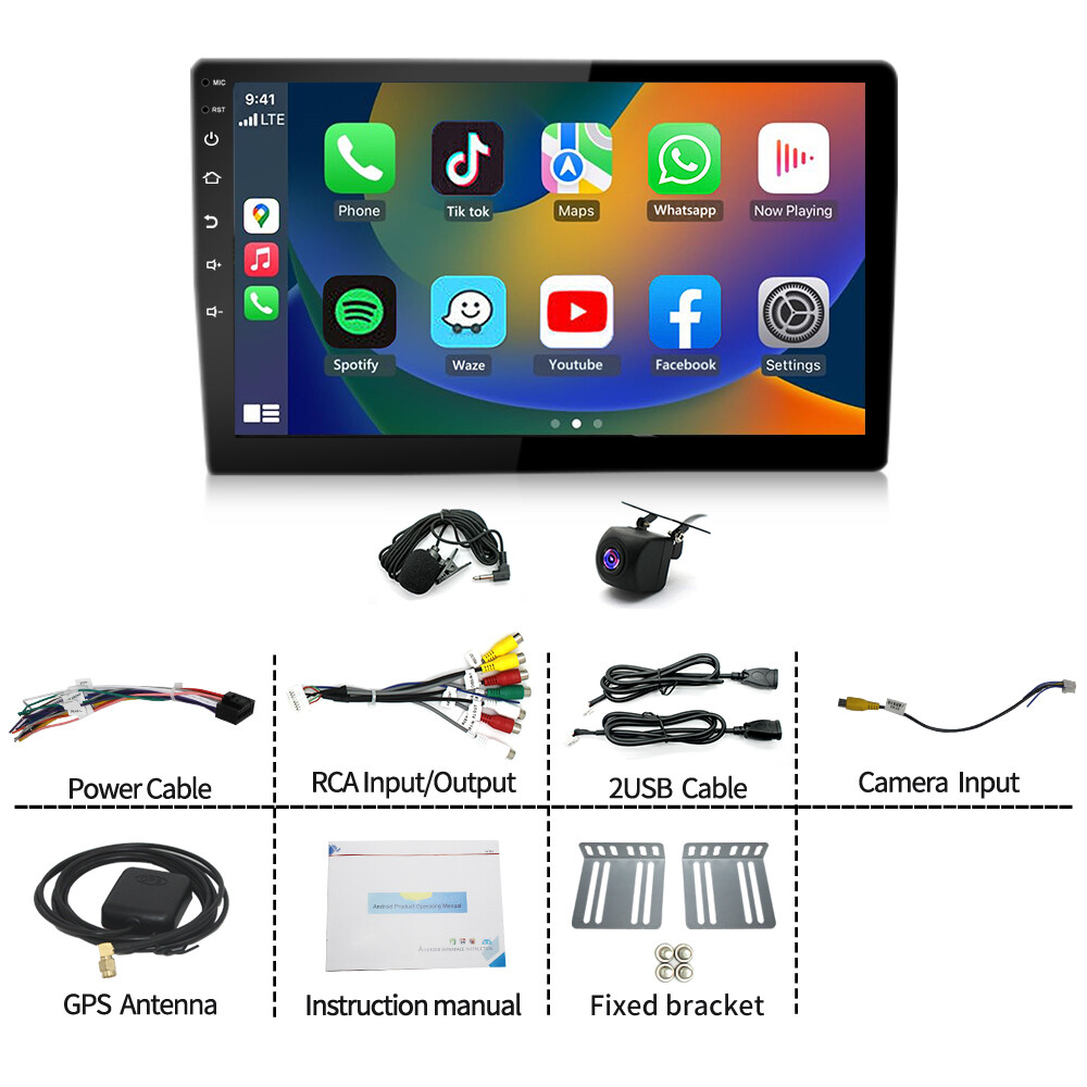 4+64G Car Radio 10.1" For 2002-2005 Dodge Ram 1500 2500 Carplay Android14 GPS