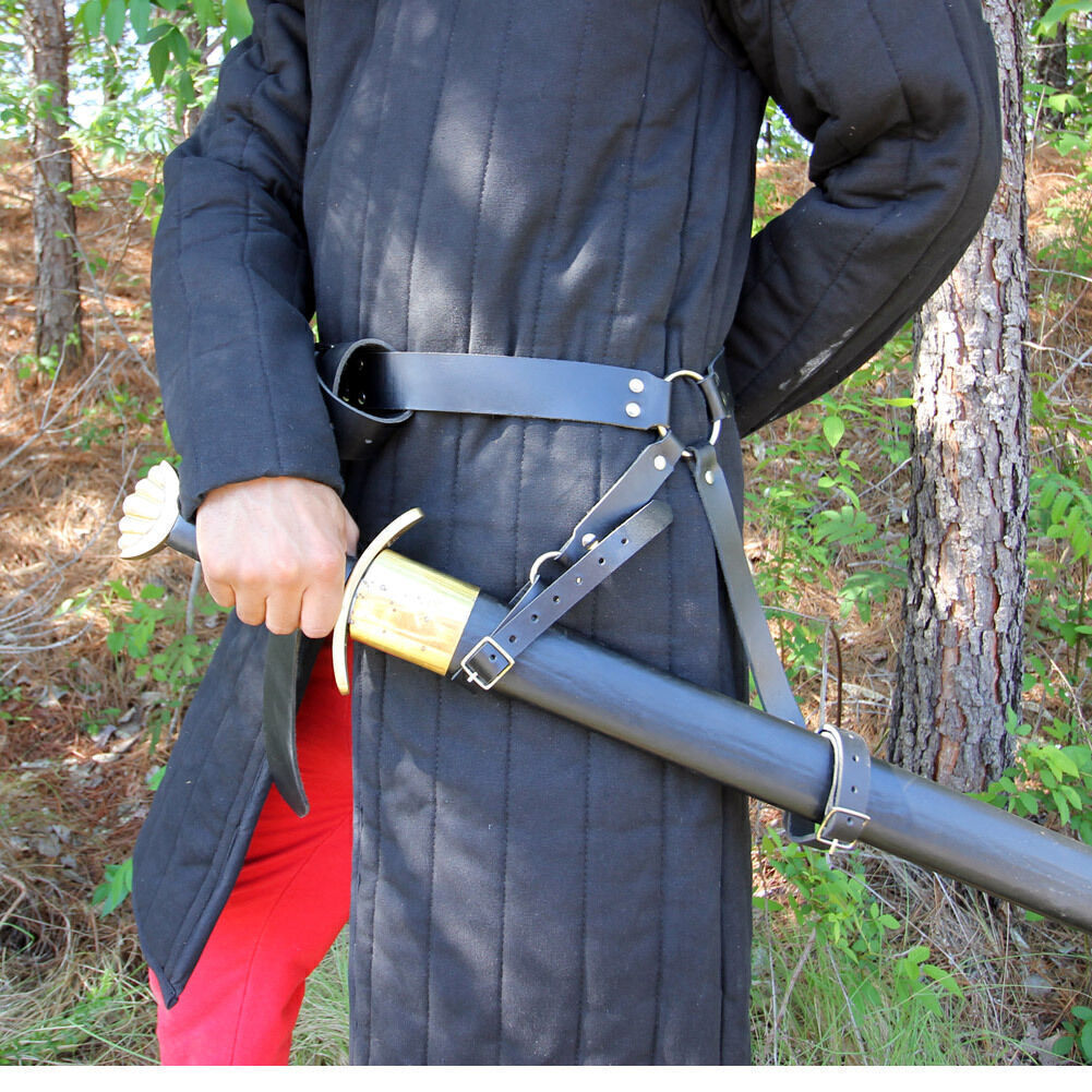 Medieval Leather Sword Dagger Frog Leather Sword Belt Sword Holder Belt