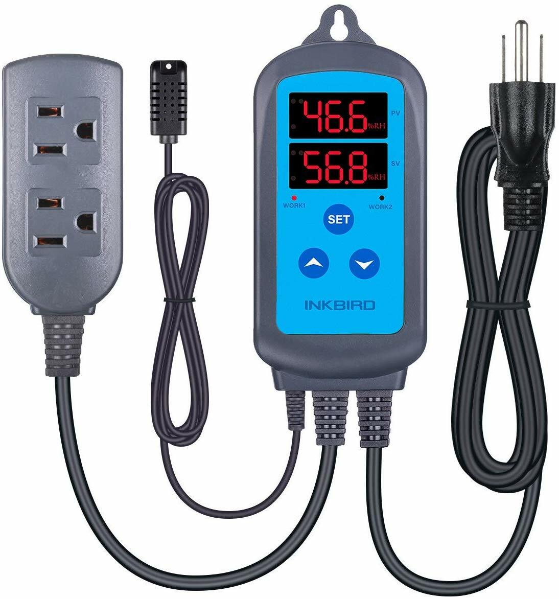 Inkbird Humidity Controller 10A Humidifier Humidistat Mushroom Grow Kit Seedling