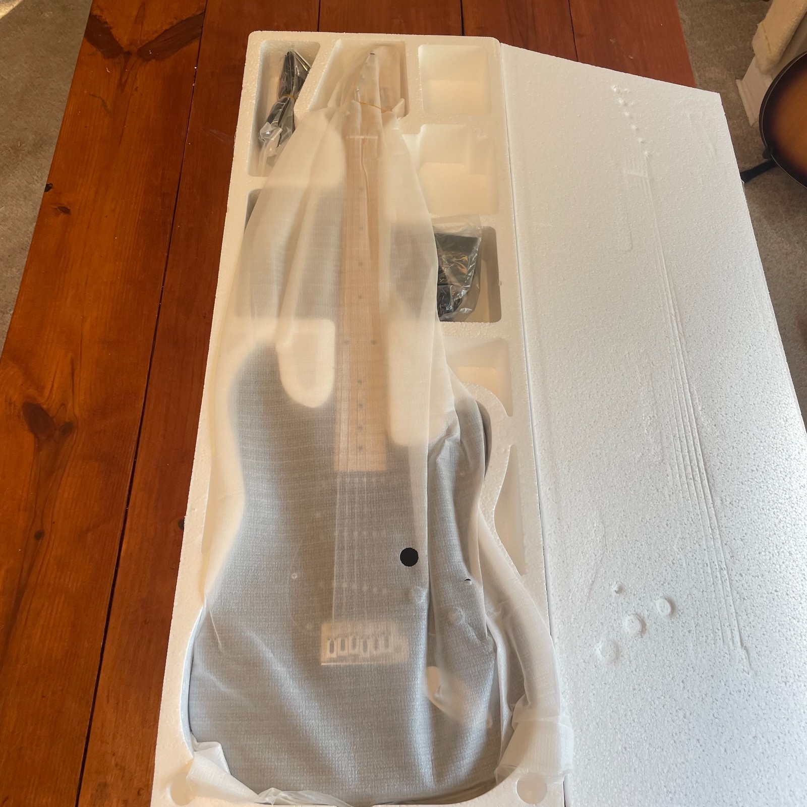 Full-Size Dark Blue Strat Style Electric Guitar Package with Gig Bag and More