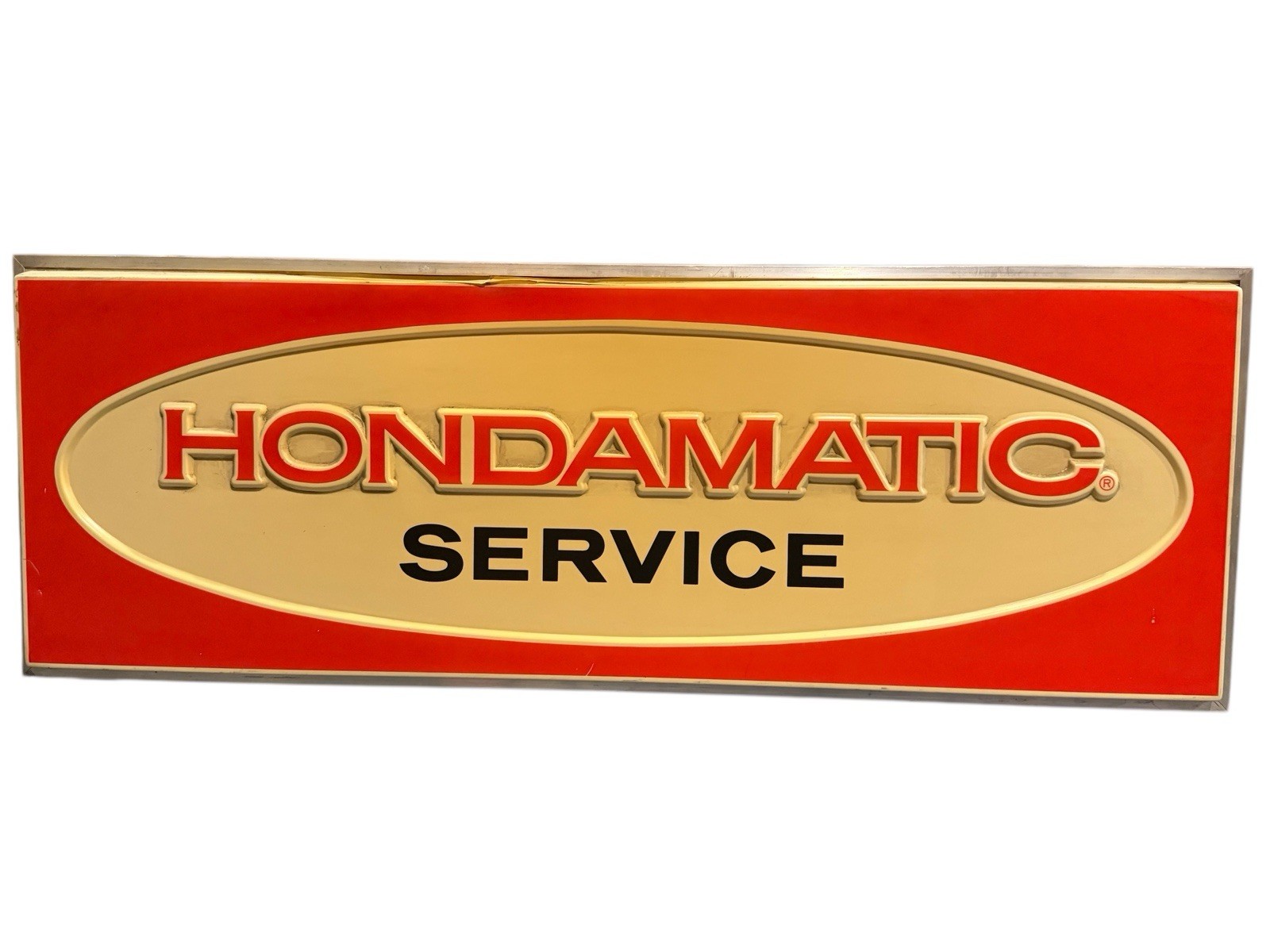 Vintage Rare 1970s Hondamatic Service Lighted Sign Honda Motorcycle Shop Display