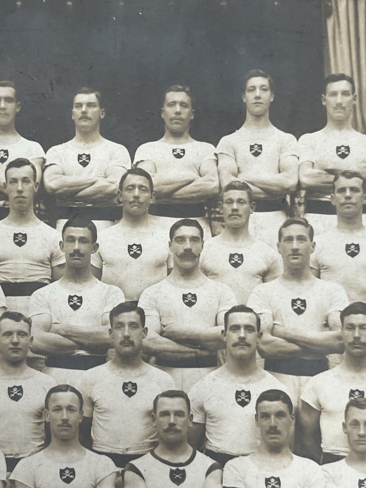 The Royal Welsh Welch Fusiliers Gymnasium Team Black & White Photograph Mounted