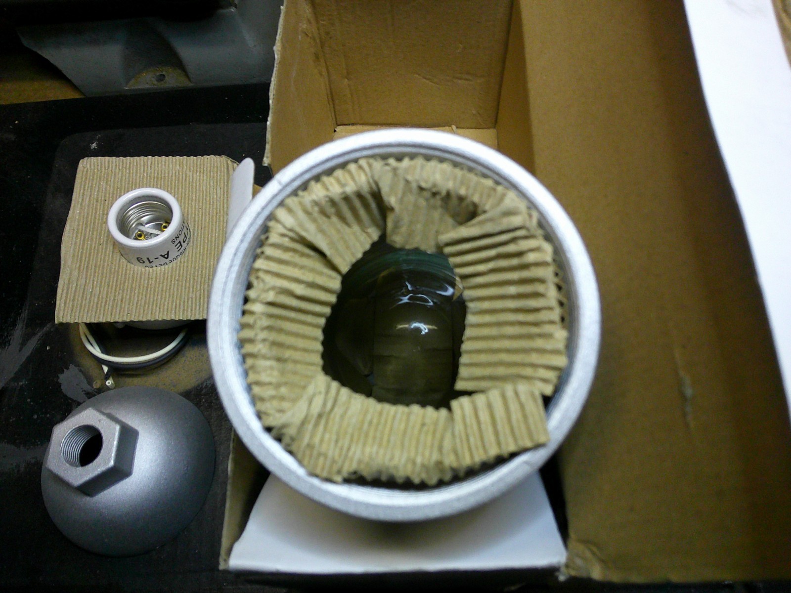 Vapor Proof Fixture Jelly Jar Wet Location Top Feed Topaz VF1100W75 1 pr 2 ttl