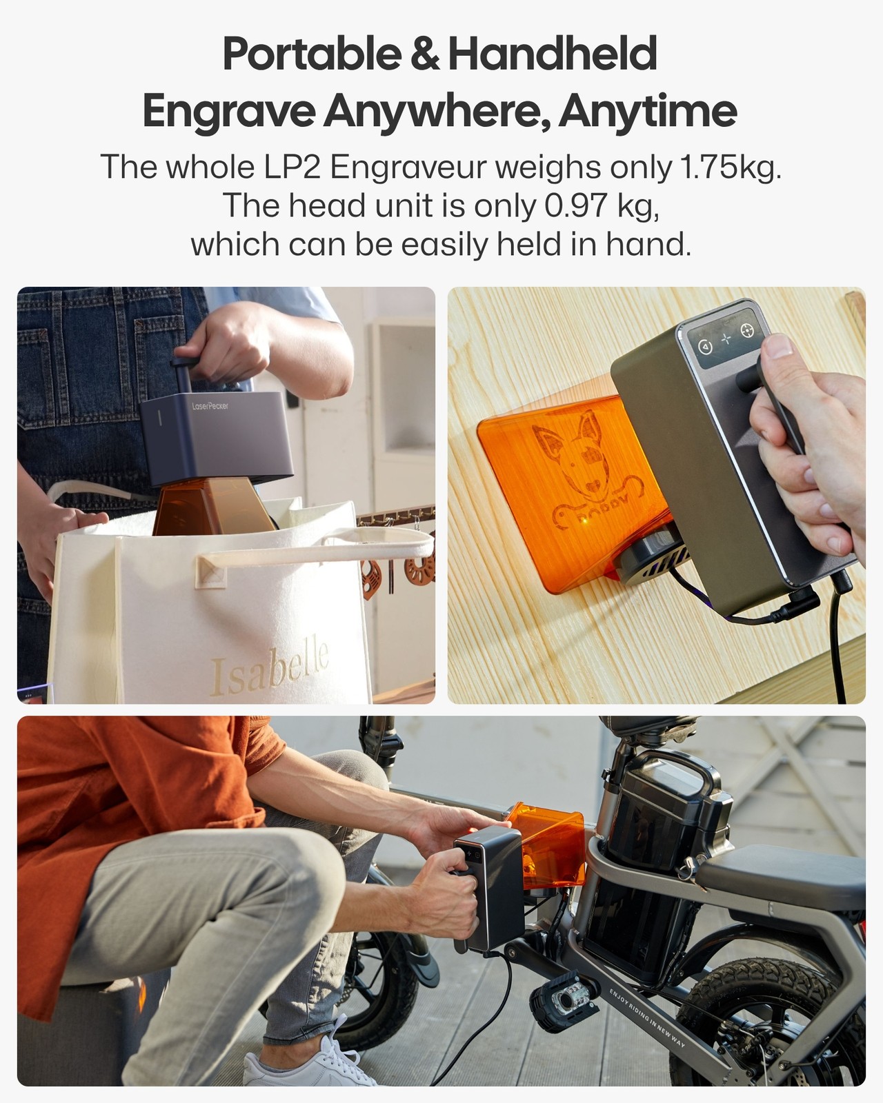 Refurbished LaserPecker LP2 Laser Engraver Handheld Engraving Machine Cutter