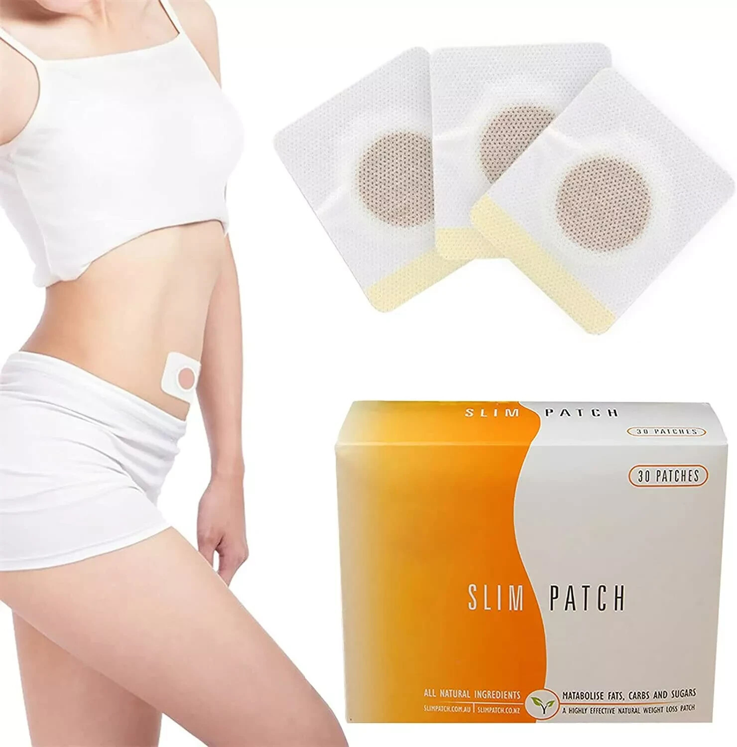 The Authentic & Original Slim Patch - Highly Effective Natural Weight Loss 30 Ct