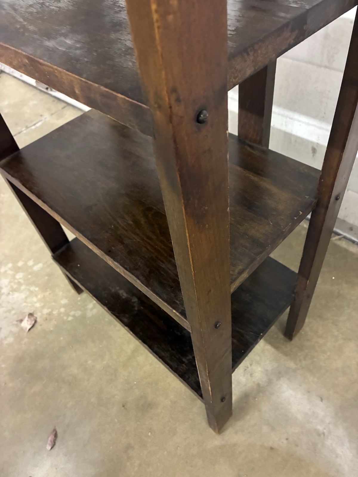 ANTIQUE ARTS & CRAFTS MISSION OPEN BOOKCASE ALL ORIGINAL