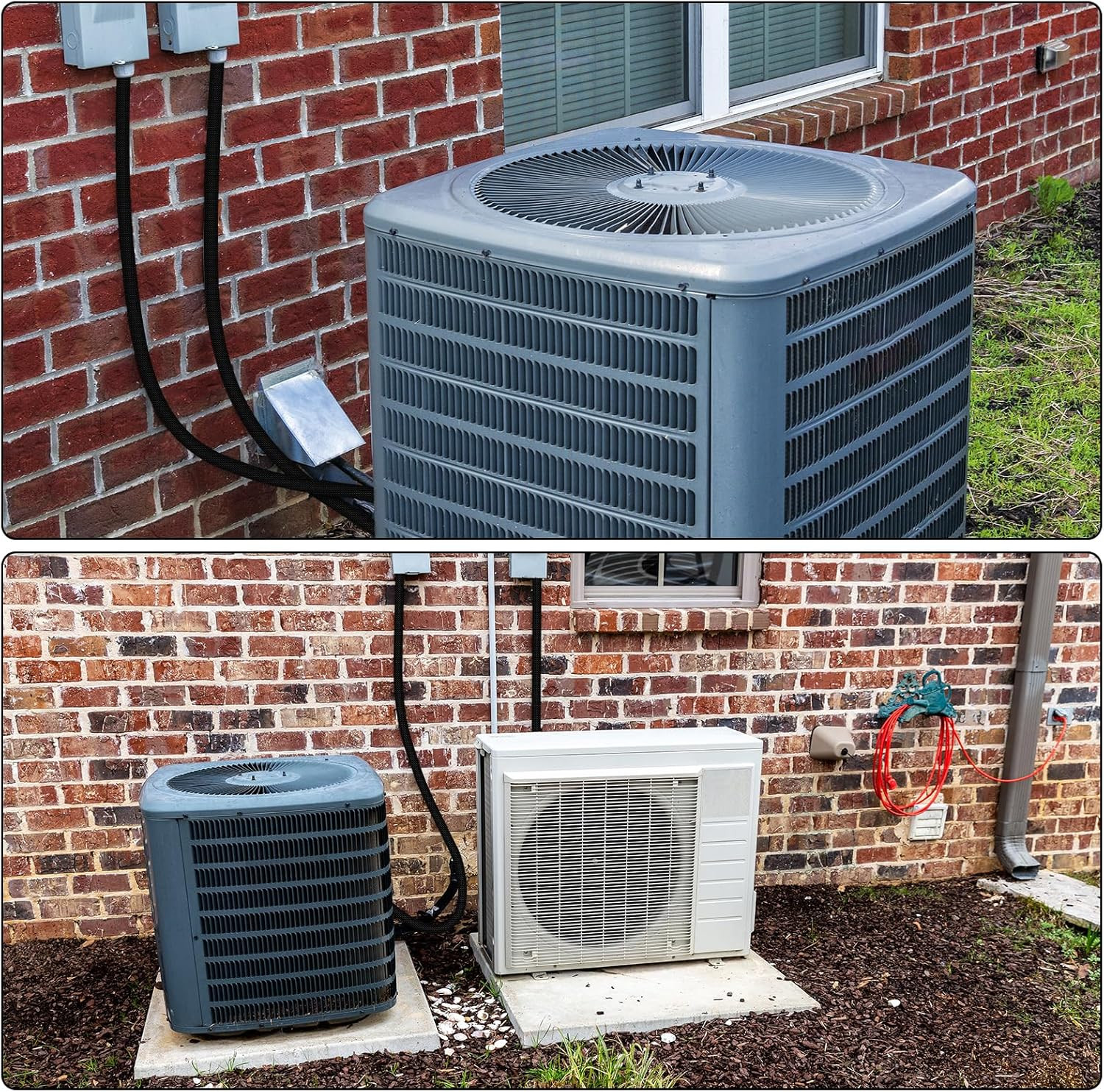 3-Layer 72X10.2 in HVAC Pipe Insulation Cover,Outdoor AC Line Insulation Cover w