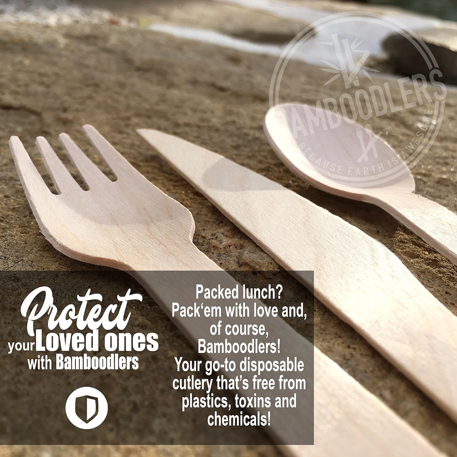 Wooden Utensil Set - All-Natural, 100% Compostable for Events