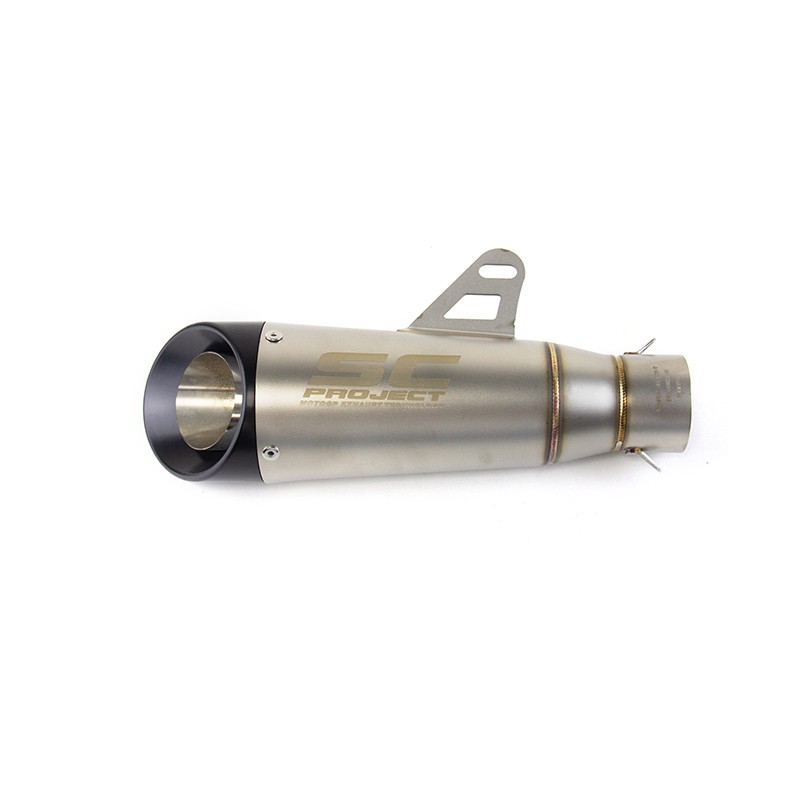 Slip-on 51mm 2" Universal Motorcycle Exhaust Muffler Pipe Tail Tips Silver