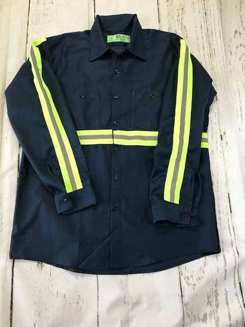 NEW High Visibility (Hi Vis) Enhanced Reflective Safety Work Uniform Shirts