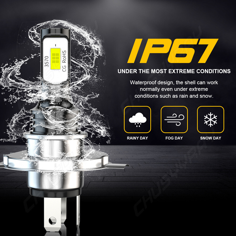 2 H4 SUPER Bright LED Headlight For Ski-Doo MXZ 700 1999-2003 Snowmobile Bulbs