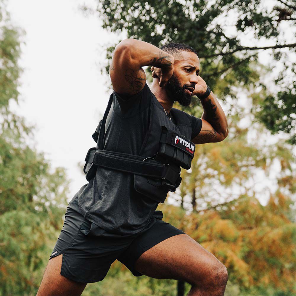 Titan Fitness Elite Series 60 LB Adjustable Weight Vest, (24) 2.5 LB Ingots