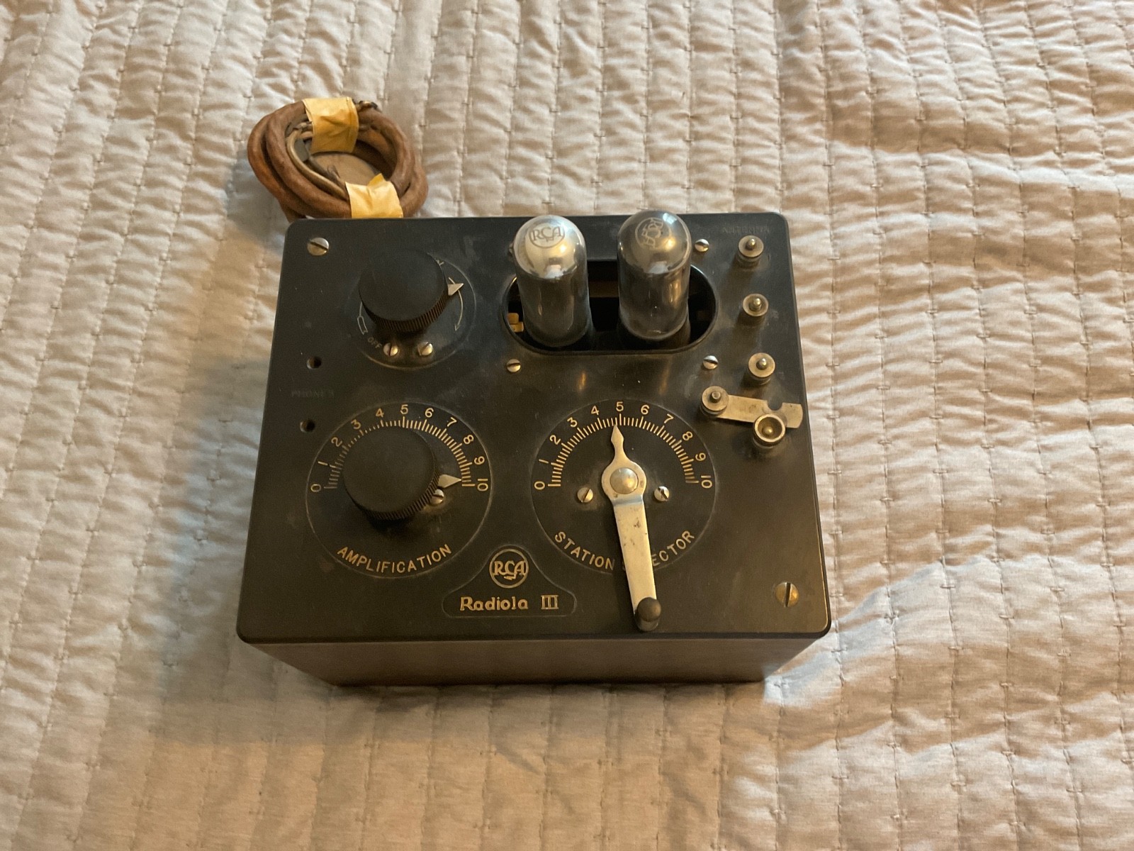 RCA Radiola III Regenerative Receiver Radio (Good Shape Untested)