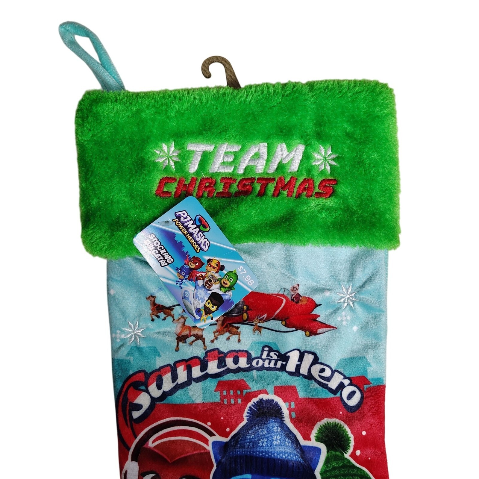 Ruz PJ Masks Santas Our Hero 18 Inch Embroidered Plush Christmas Stocking