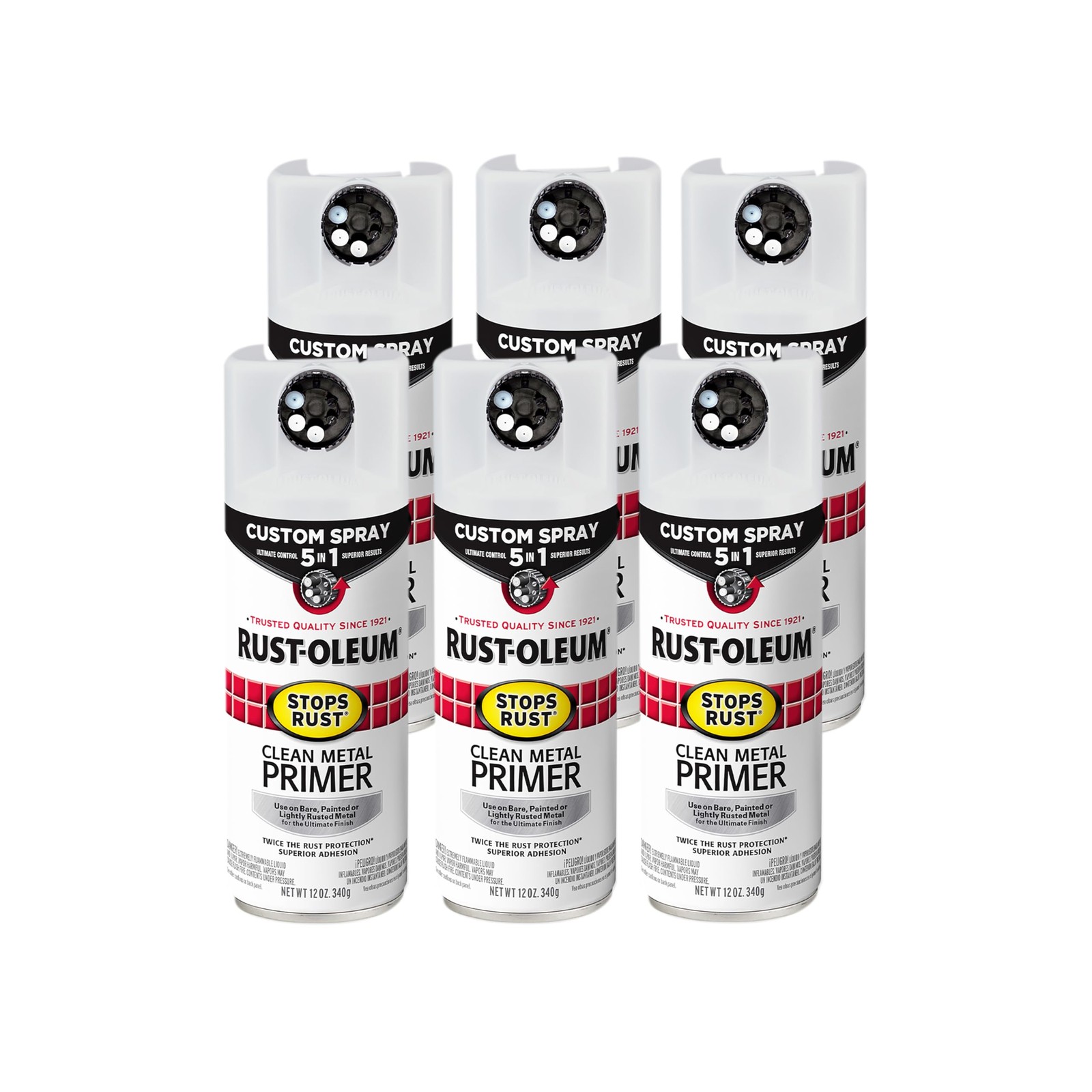 Rust-Oleum Stops Rust Flat White Primer Spray 12 oz (Case of 6)