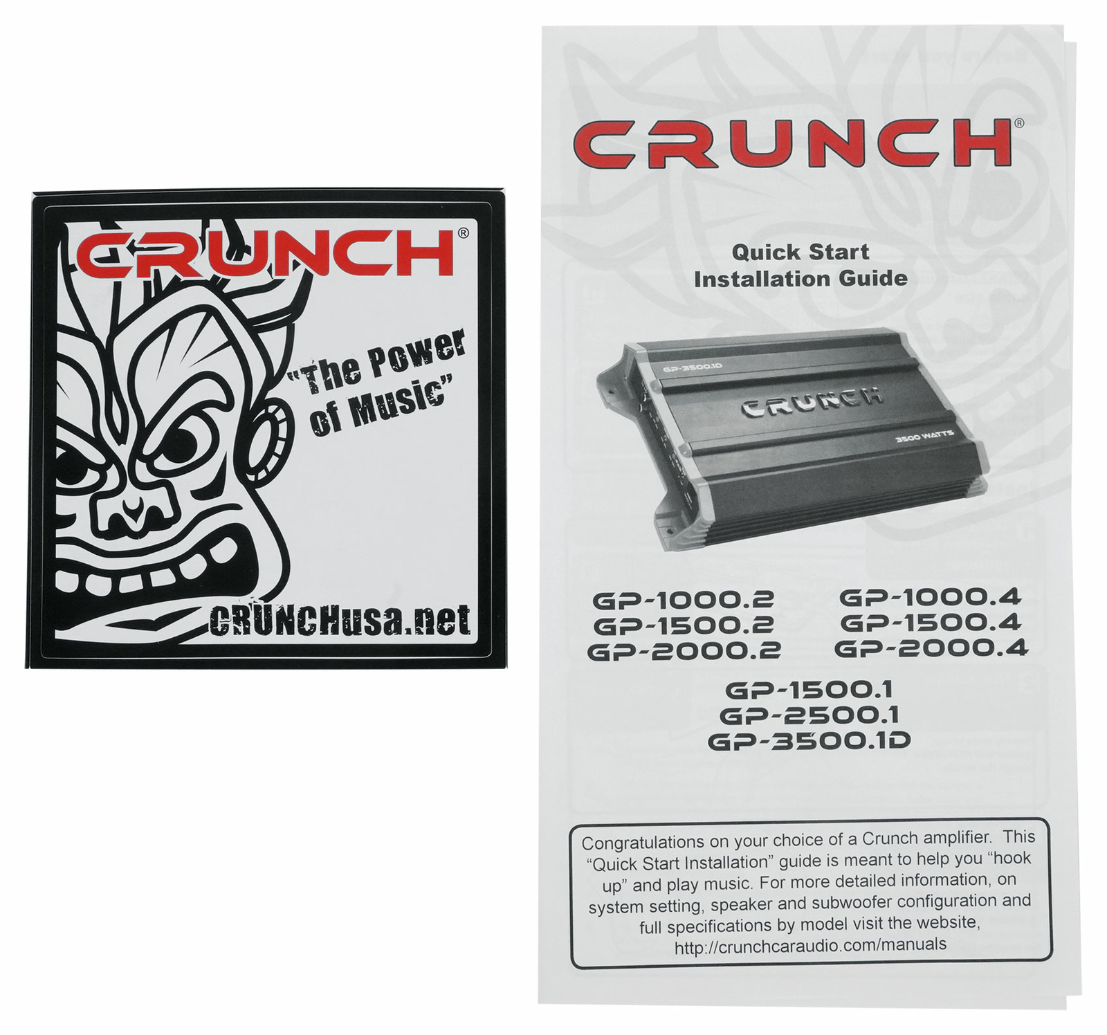 Crunch GP-2000.2 Ground Pounder 2000 Watt 2-Channel Amplifier Car Stereo Amp