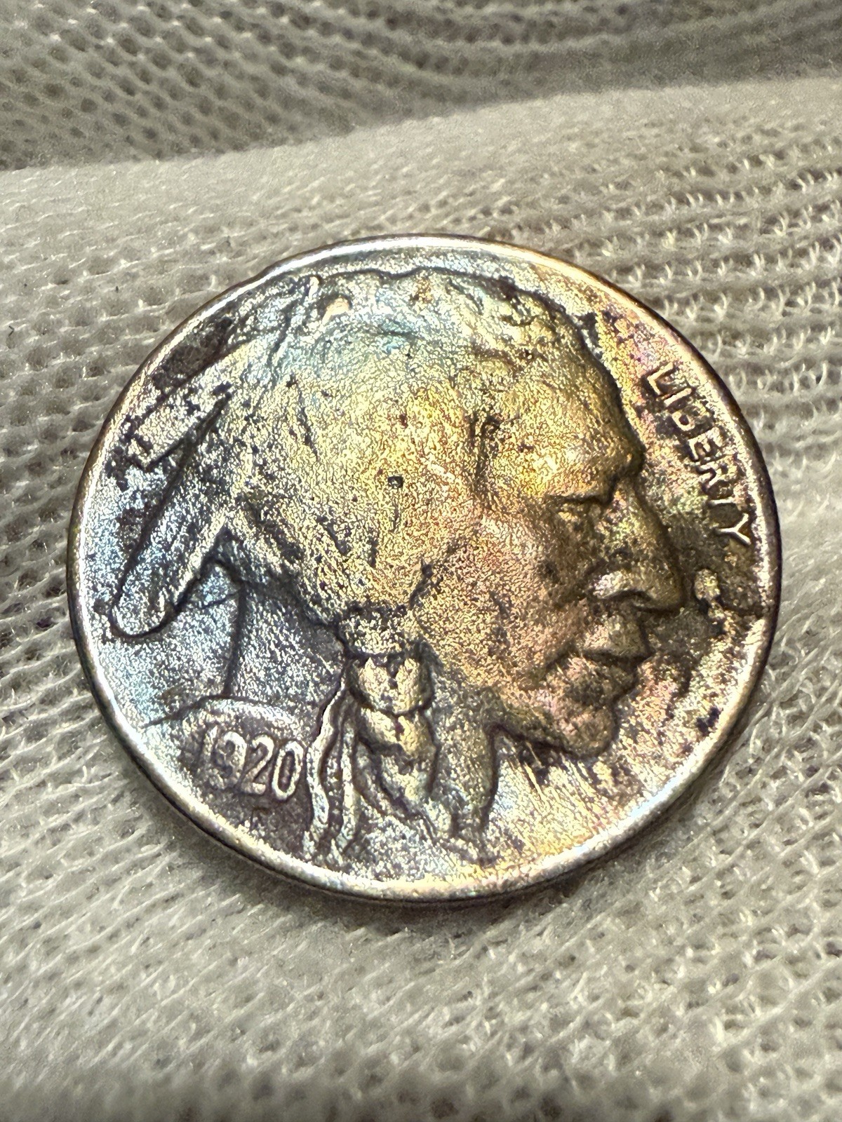 1920 Buffalo Nickel, Choice AU+ High Grade Toned