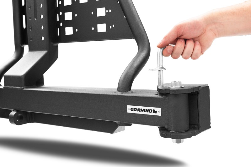 Go Rhino HC200T Swing-A-Way Hitch Mounted Tire Carrier with Lockable Latch