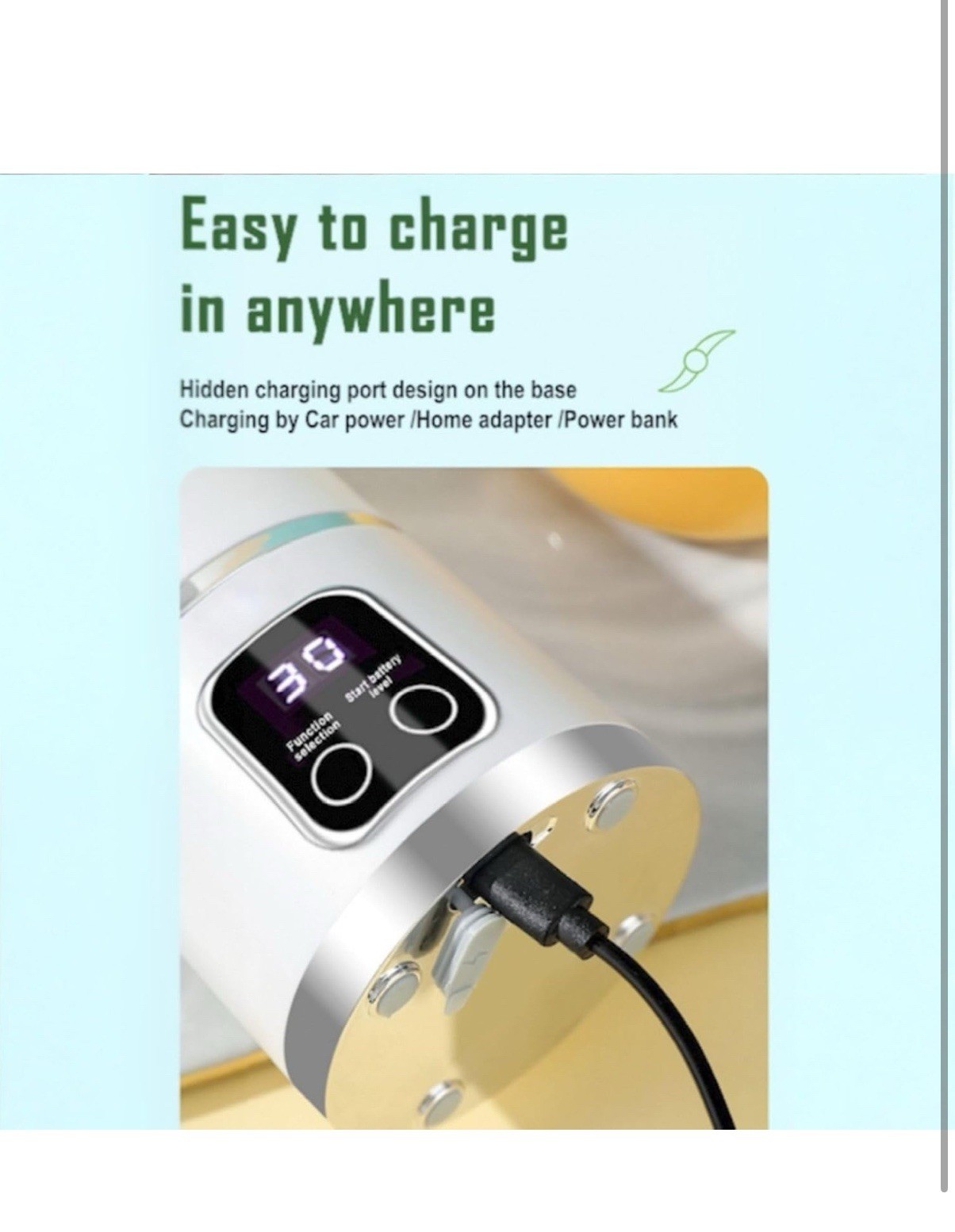 Portable blender,USB-C rechargeable,Personal compact