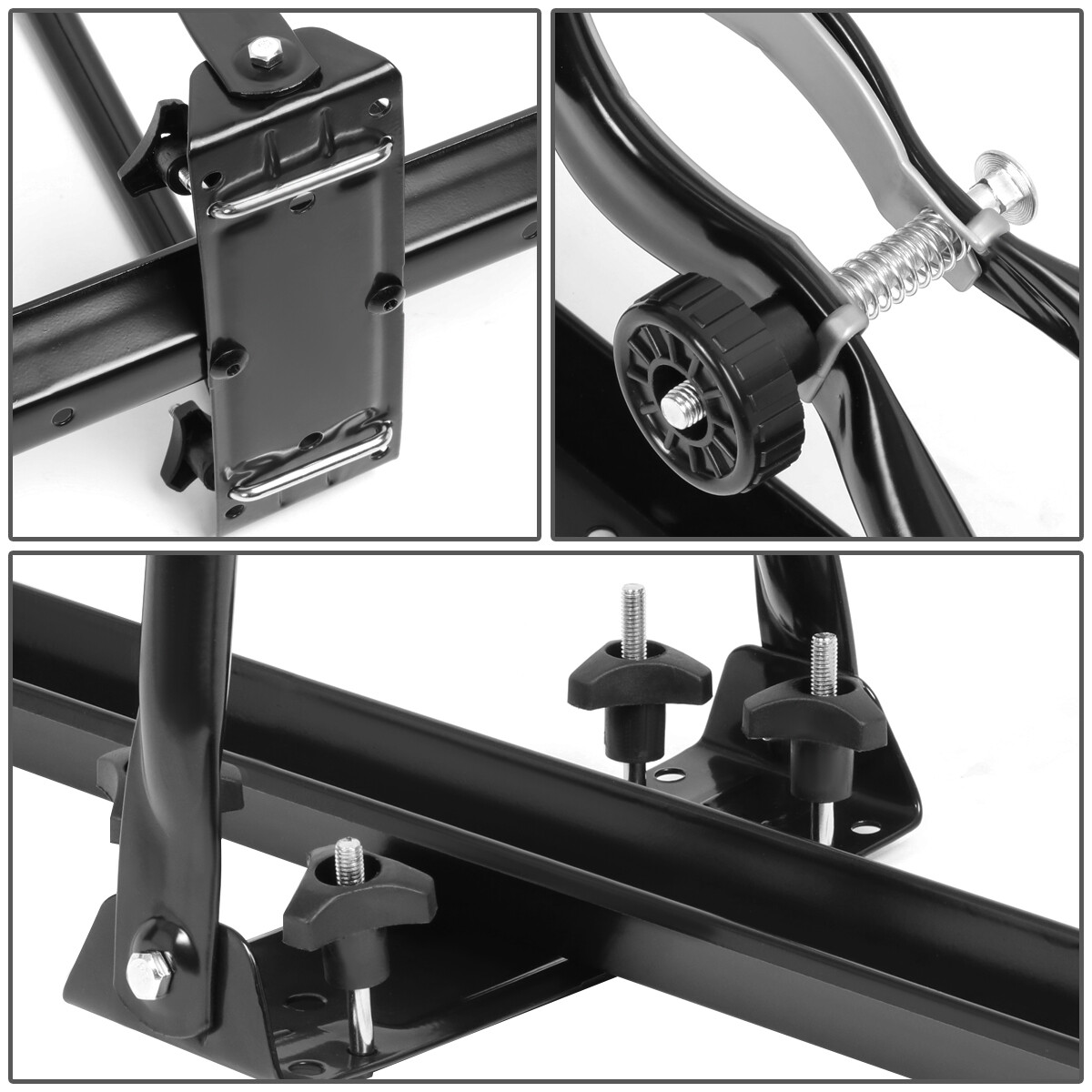 HEAVY DUTY IRON UNIVERSAL CAR ROOF TOP BICYCLE UPRIGHT MOUNT BIKE RACK W/LOCK