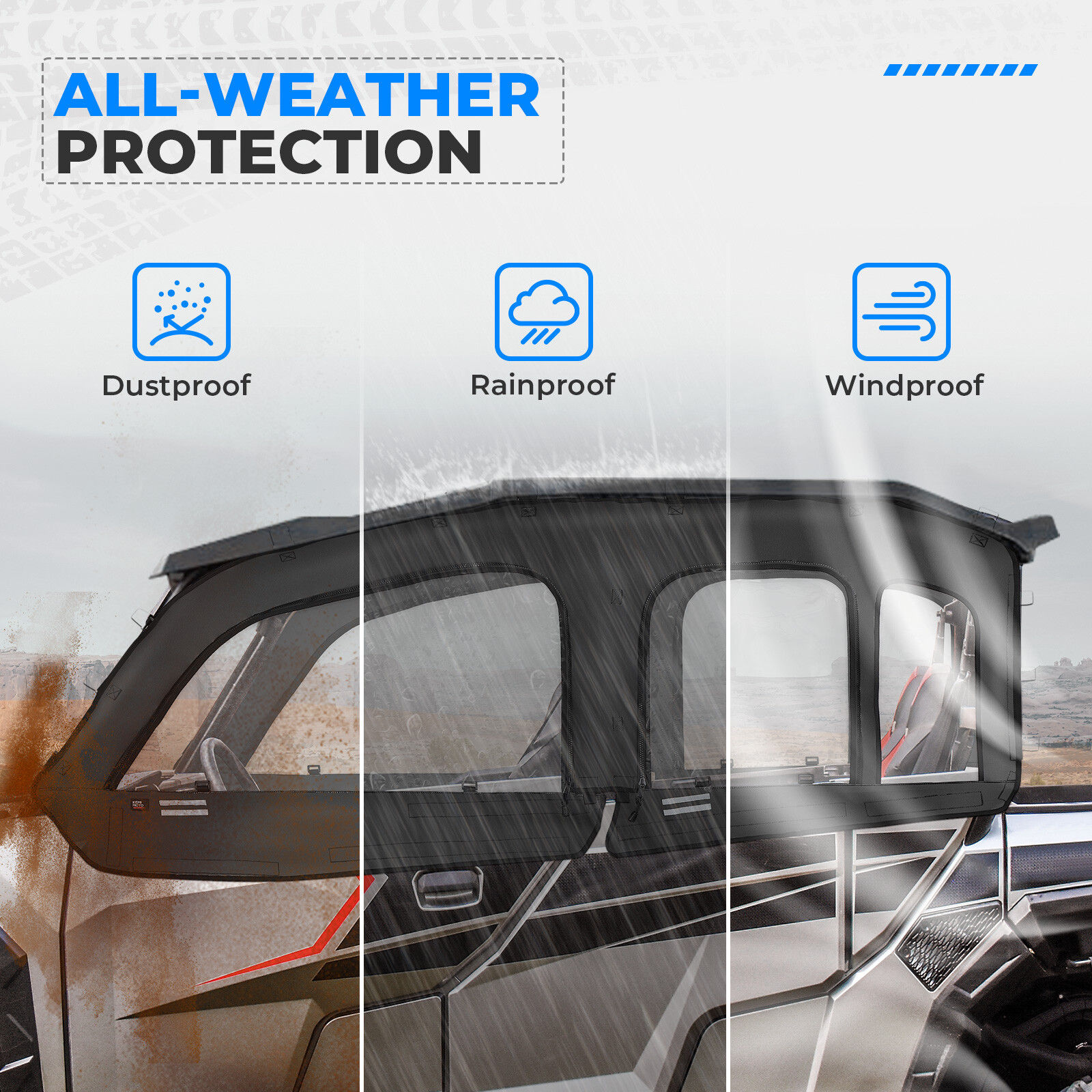 Soft Upper Door Cab Enclosure for Polaris General 4 1000/ XP 4 1000 2020-2024