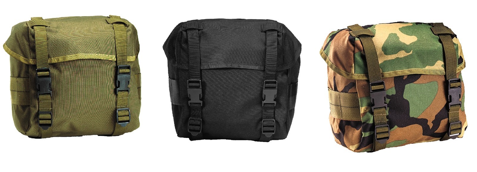 Butt Packs - G.I. Type Enhanced Nylon Butt Packs - OD, Black,Camo Nylon Buttpack