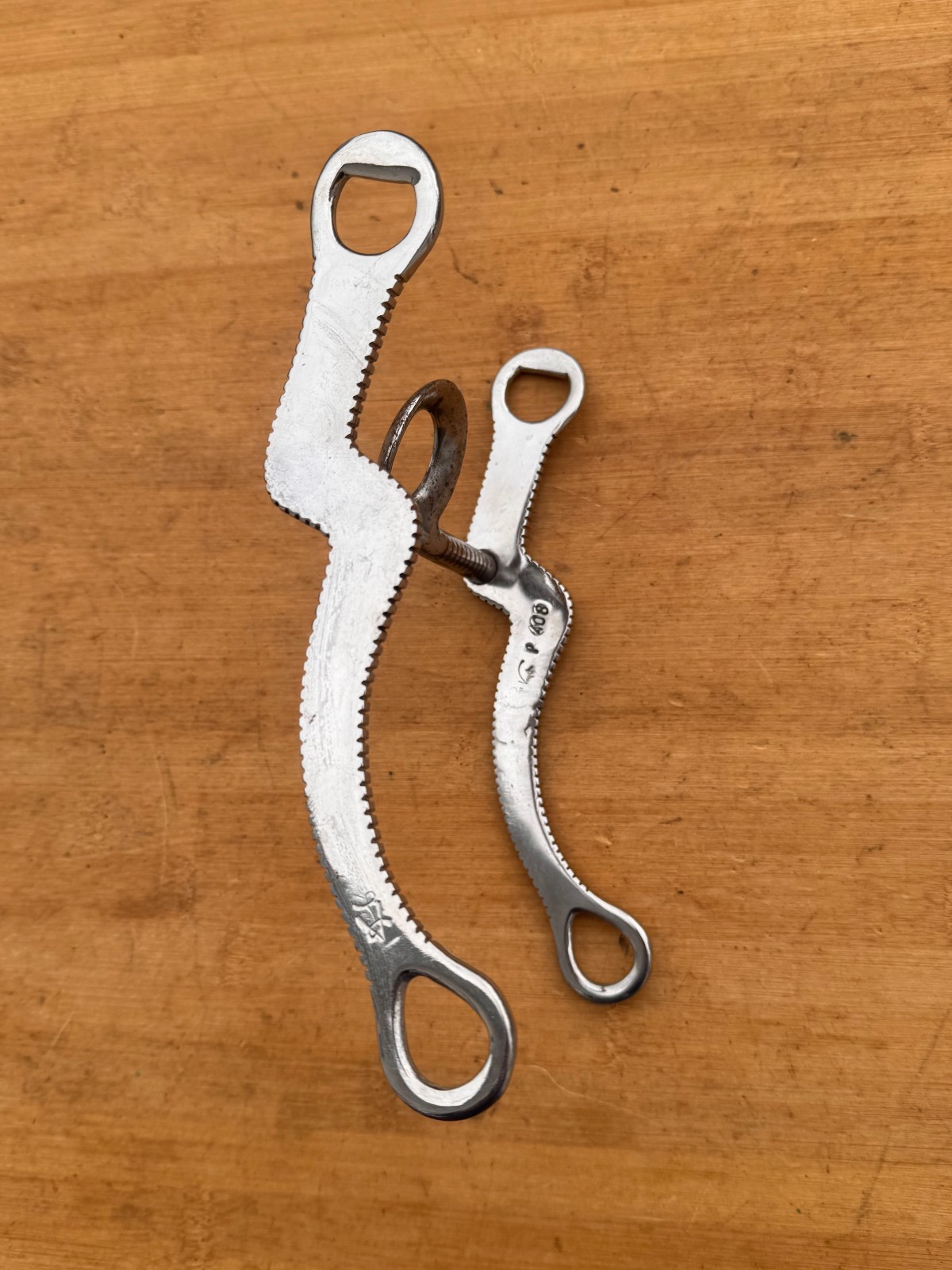 Vintage LES VOGT P408 Frog Port Western Show Horse Bit ~ 5"