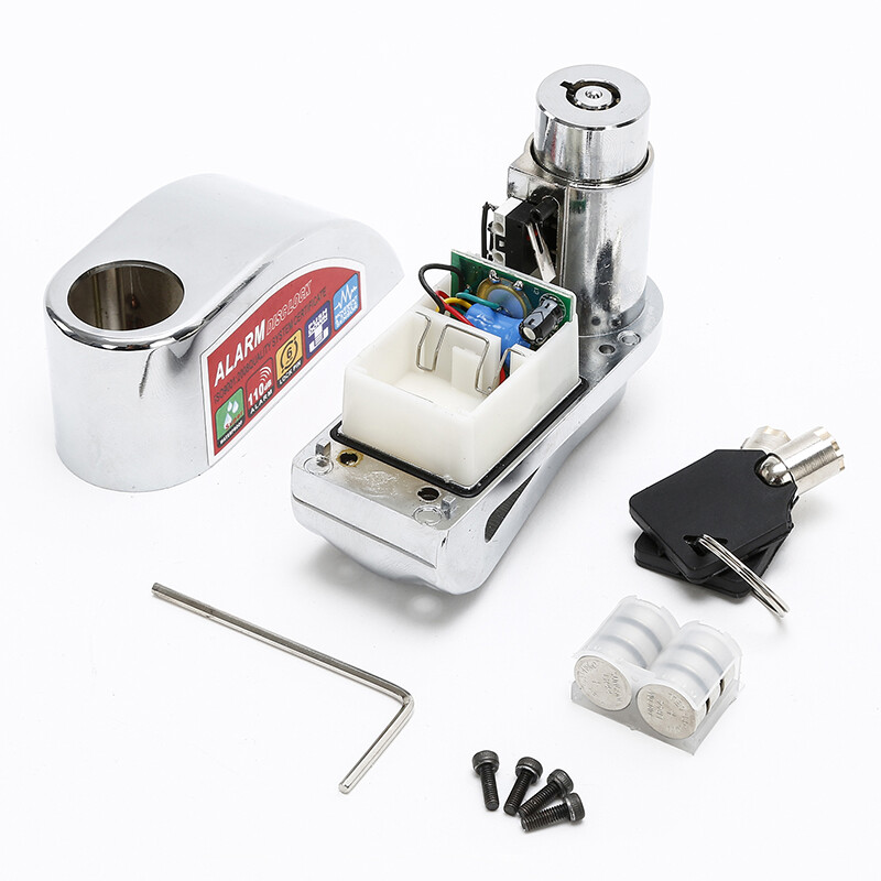 Motorcycle Bike Stainless Steel Brake Disc Safety Lock Security Electronic Alarm