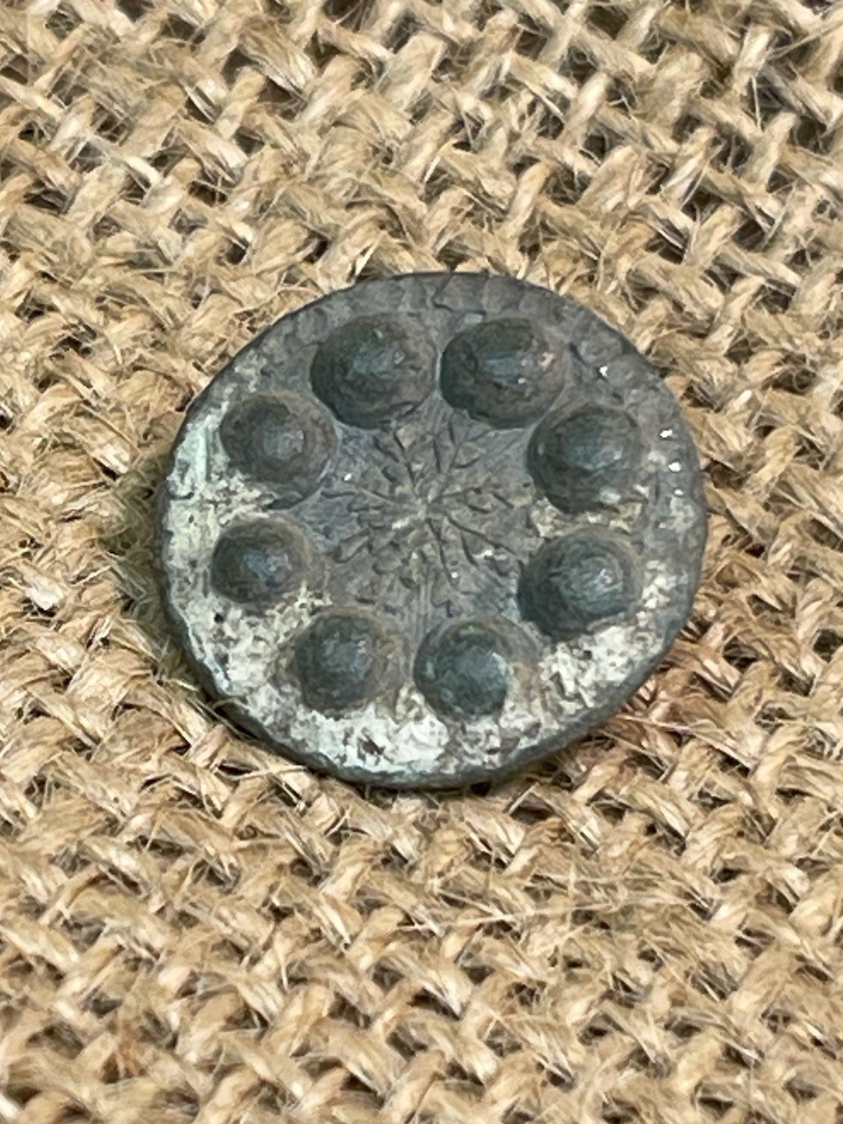 Three Dug Civil War Period Flower Type Buttons Recovered At Savannah Ga