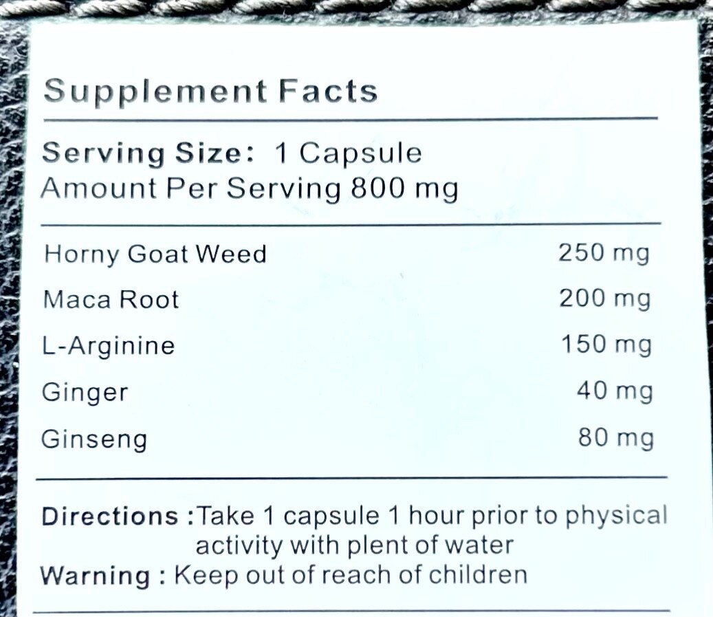 20 Gator Maca Enhancing Support Supplement for male / female