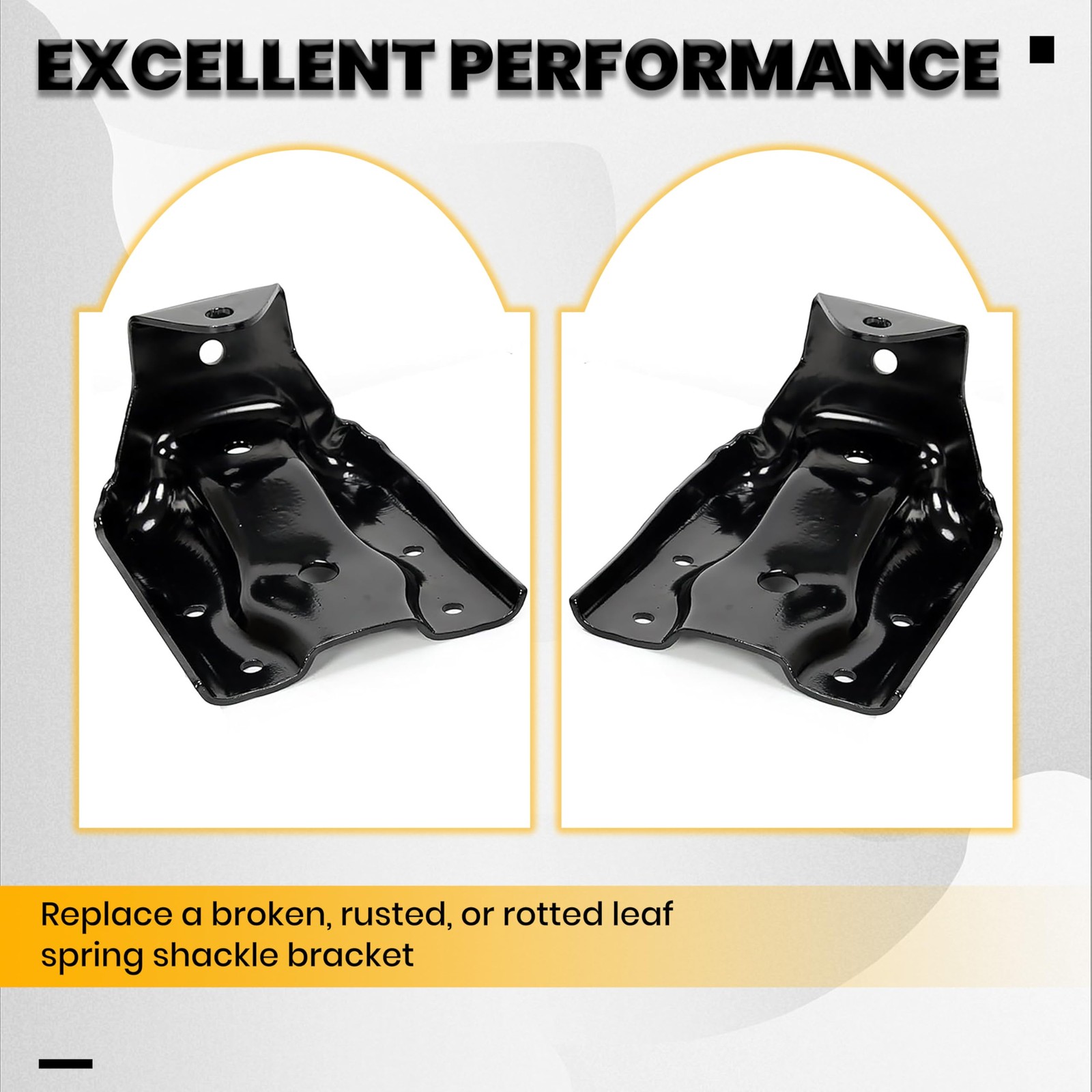 Rear Leaf Spring Hanger Set Compatible with 1999-2015 Chevy Silverado GMC Sie...