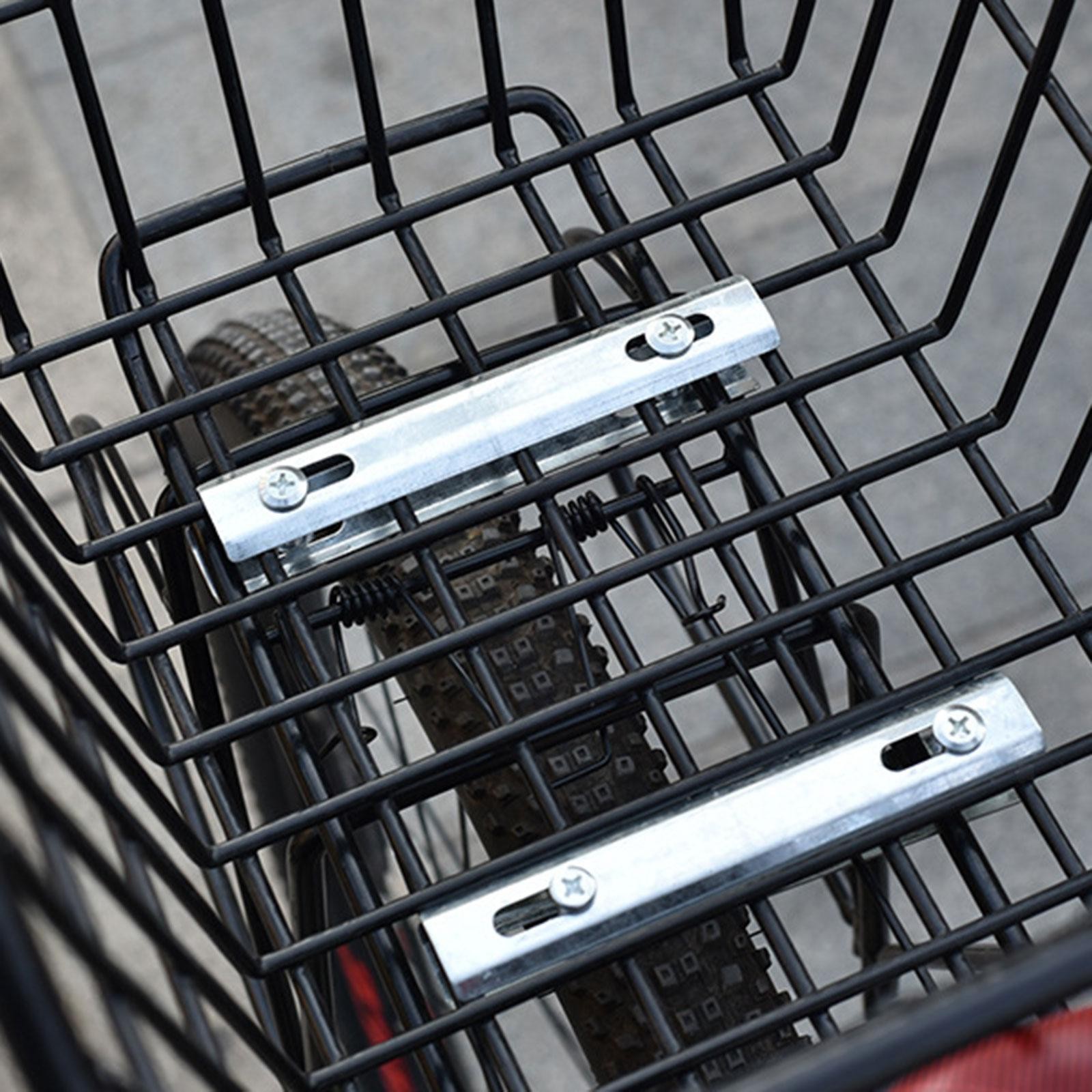 4x Bike Rear Basket Mount Fixing Plate Basket Mounting Hardware Portable