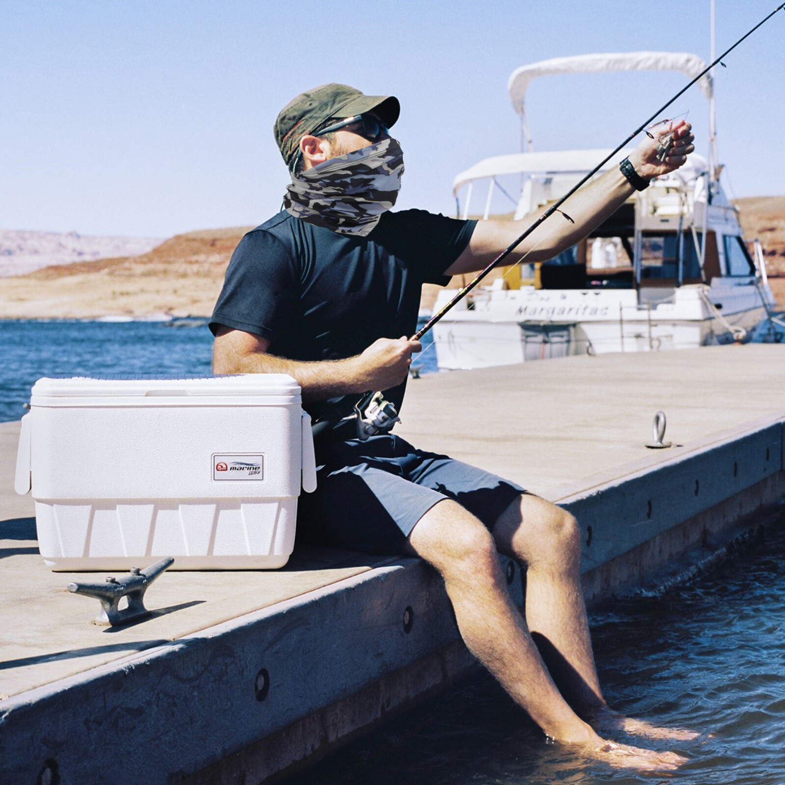 9PCS UV Neck Gaiter Scarf Cooling Face Mask Bandana Balaclava Sun & Dust Protect