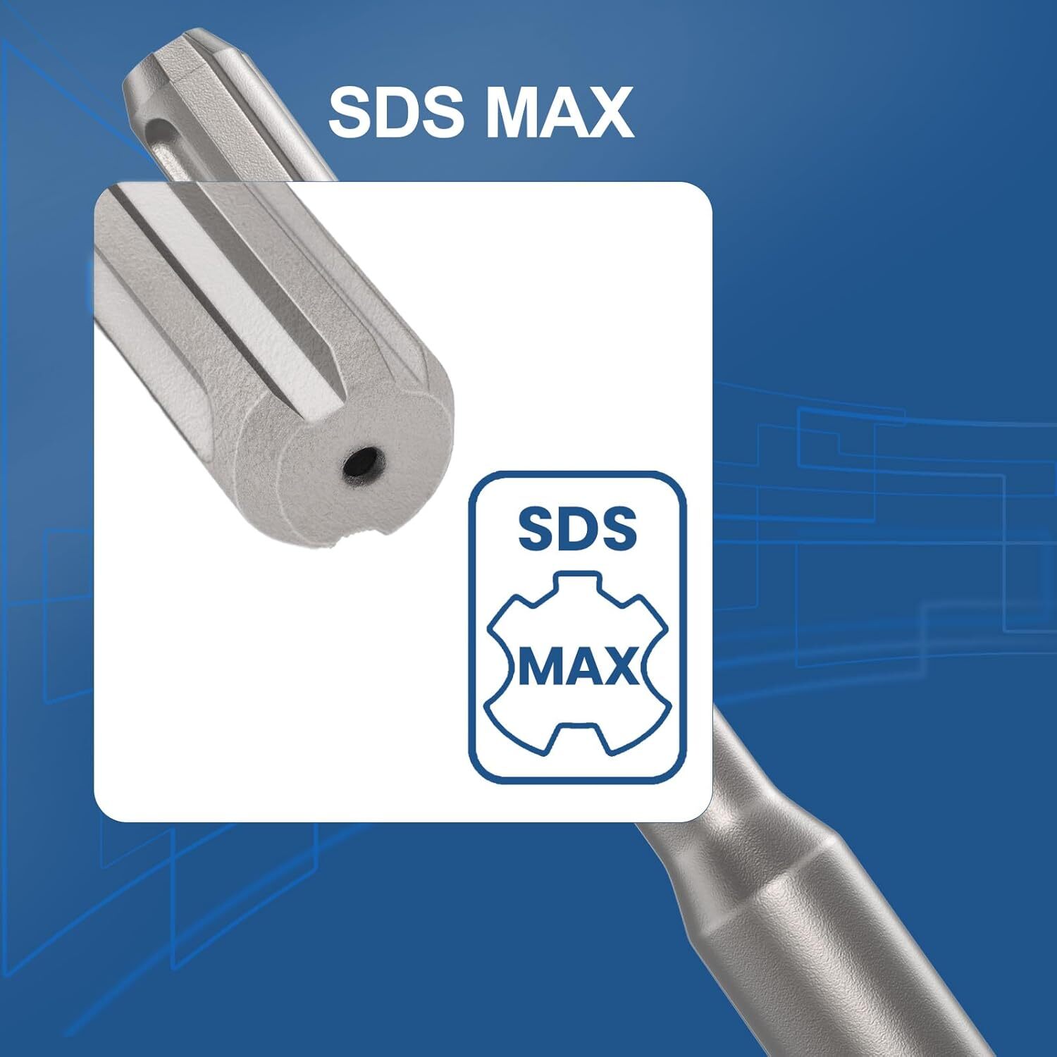 SDS MAX Clay Spade Scoop Square Flat Shovel Chisel Bit for Jack Hammer Drill