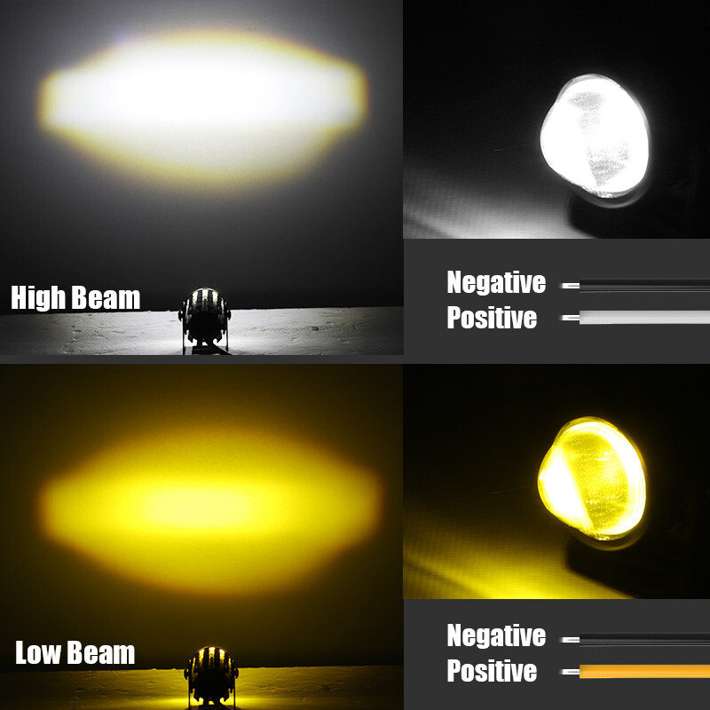 2x Mini LED Work Light Bar Fog Driving Lamp Spot Pods Car SUV ATV Yellow White