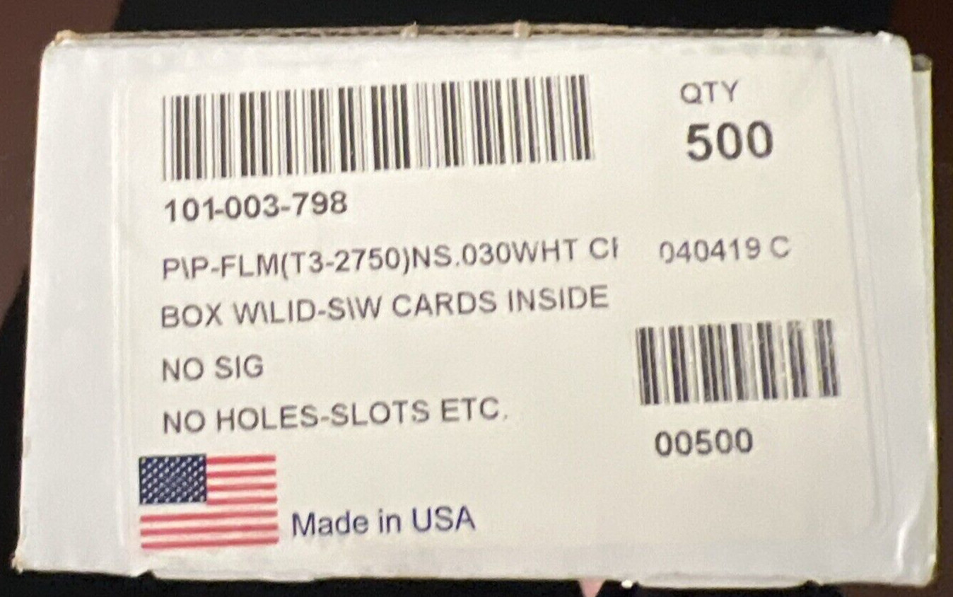 500 pack Blank White PVC Cards, CR80, 30 mil 3 Track HiCo Magnetic Stripe