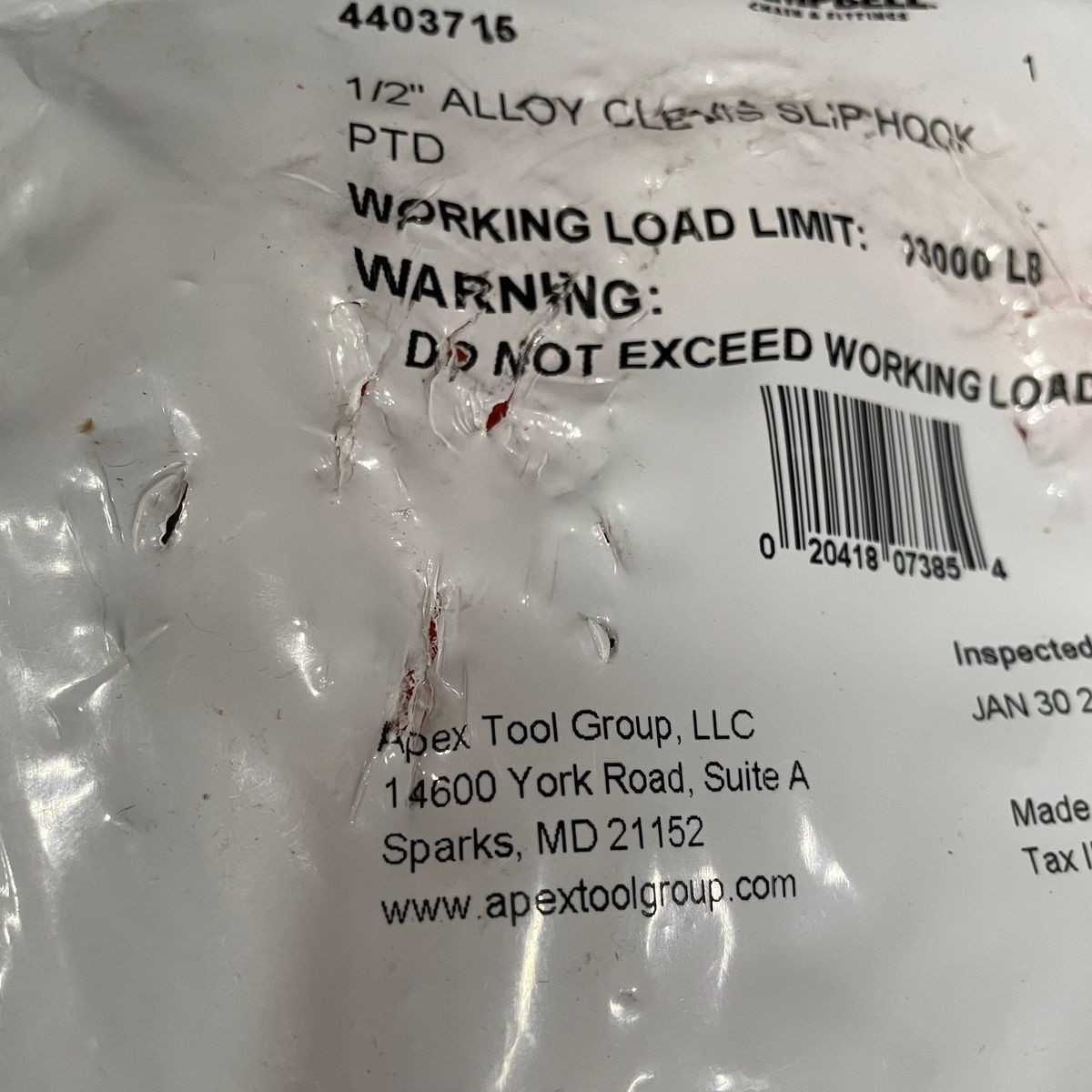 Campbell #4403715 Clevis Slip Hook 1/2 in 13000 lb Alloy Steel Orange*