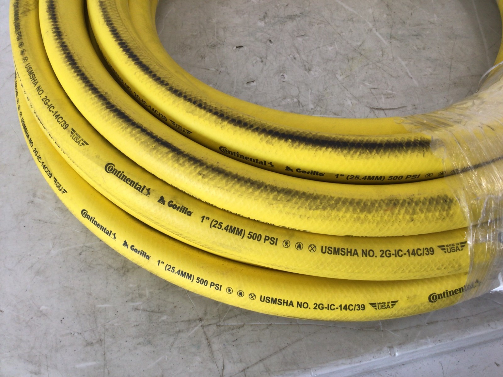 CONTINENTAL - GOR10050-50-G Air Hose 1 in DIA 500 psi Max YELLOW