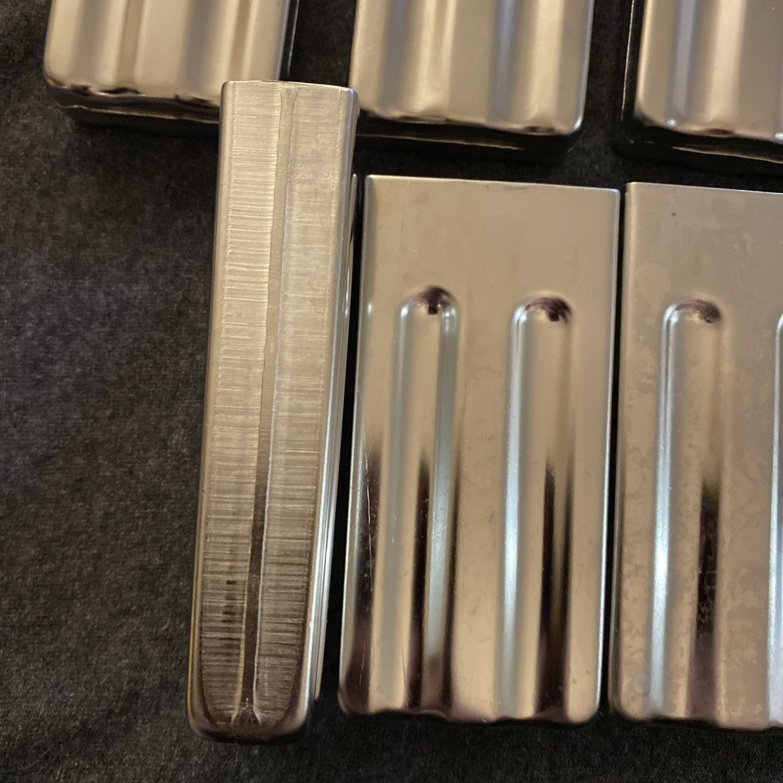 Metal Popsicle Mold Set of 6 Stainless Steel Molds & Lids NO HOLDER Extra Parts