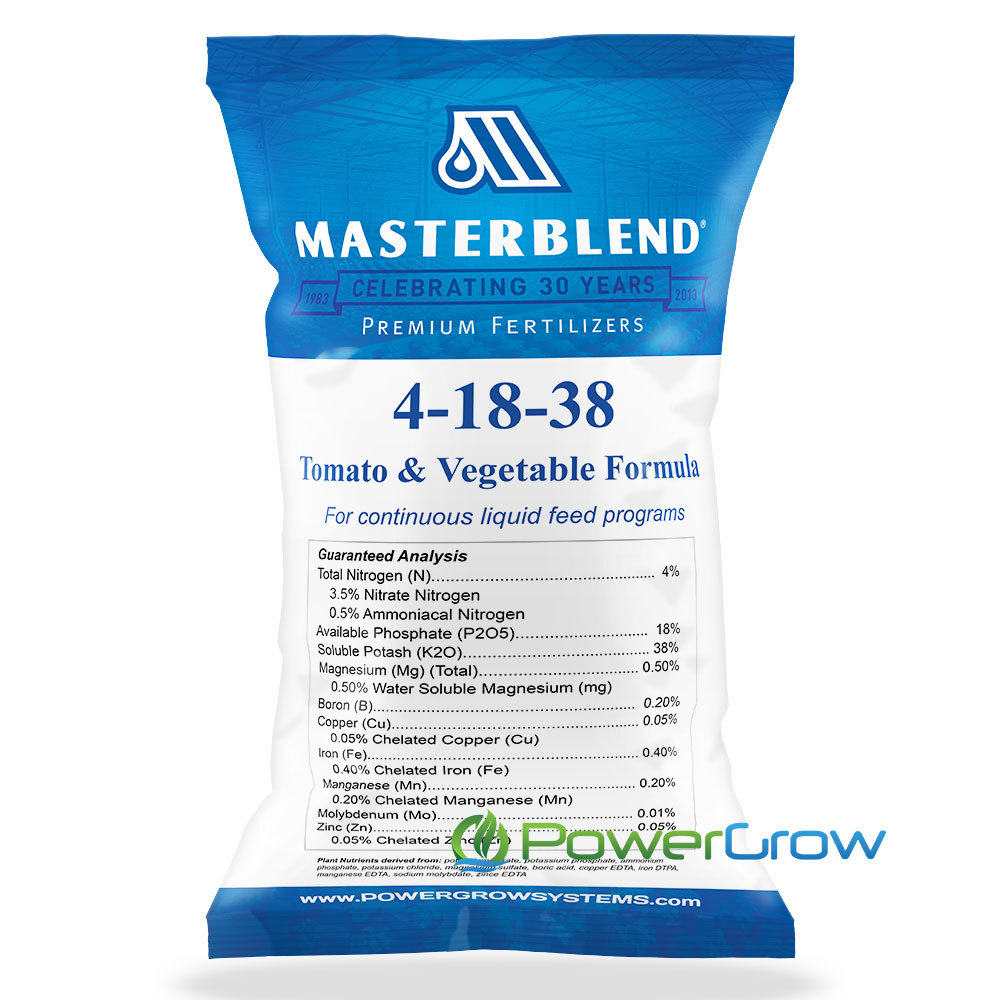 MASTERBLEND Official 4-18-38 Tomato & Vegetable Fertilizer BULK