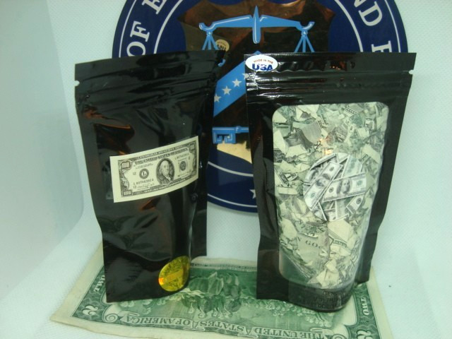 Vtg RARE RUFF Chunky Shredded Currency Money All $100 one-Hundred Dollar Notes B