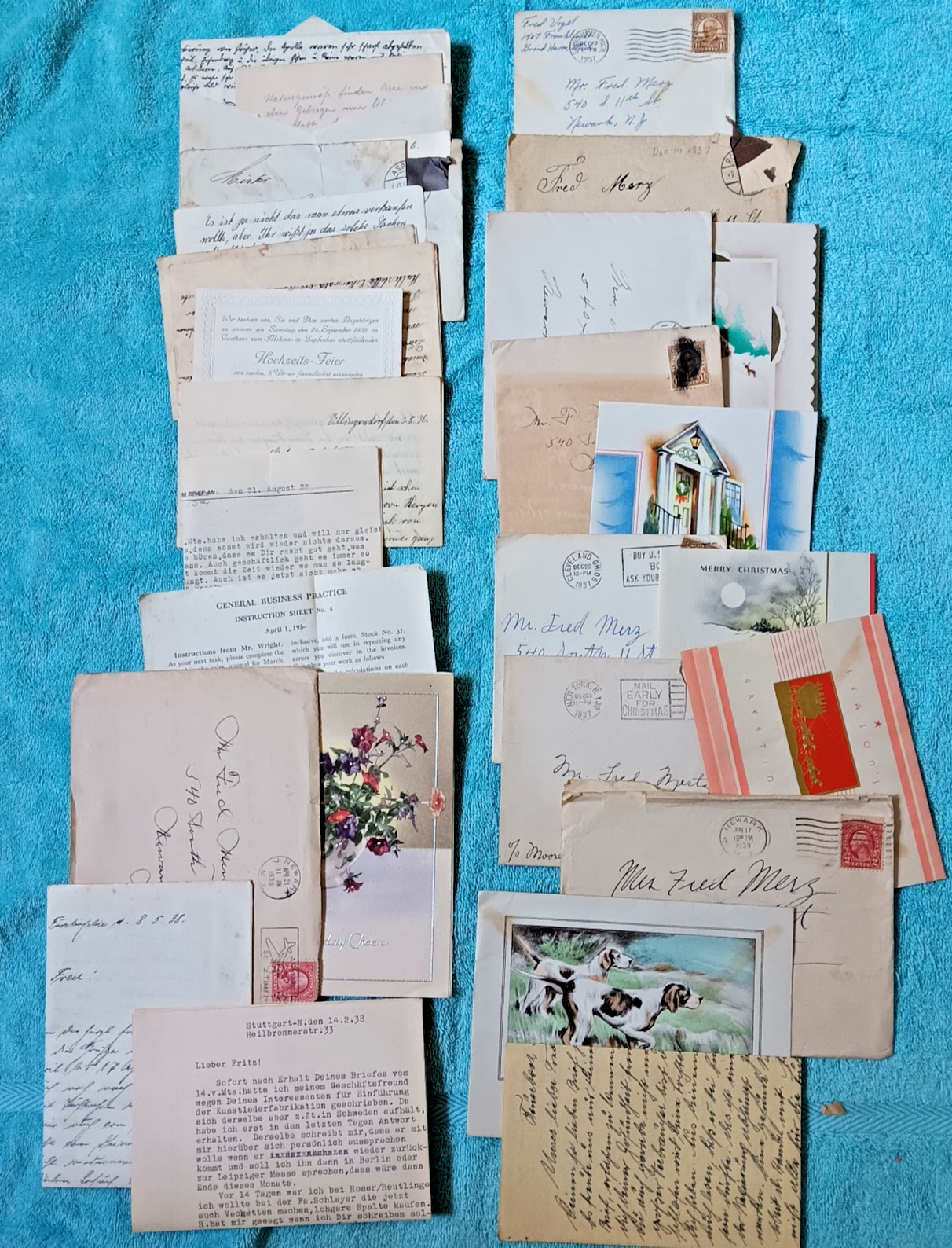 1910 to 1930's letter's from and to Nazi supporter stock #799