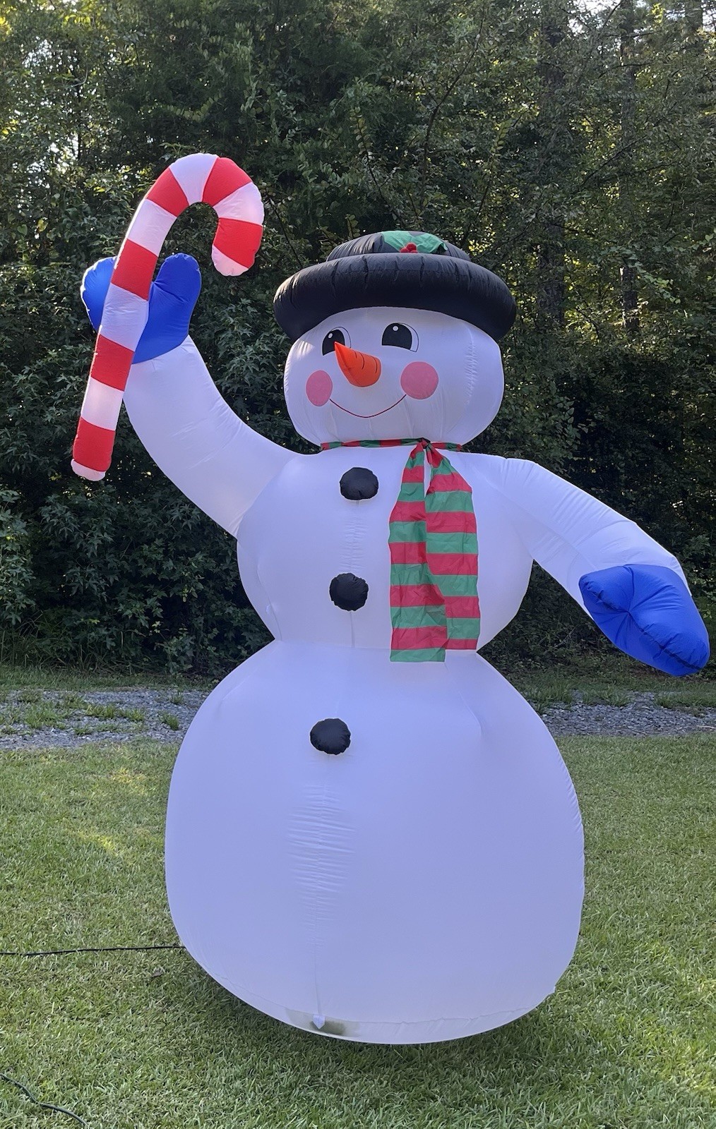 NEW 2025 Christmas Inflatable 8ft Candy-Cane Snowman